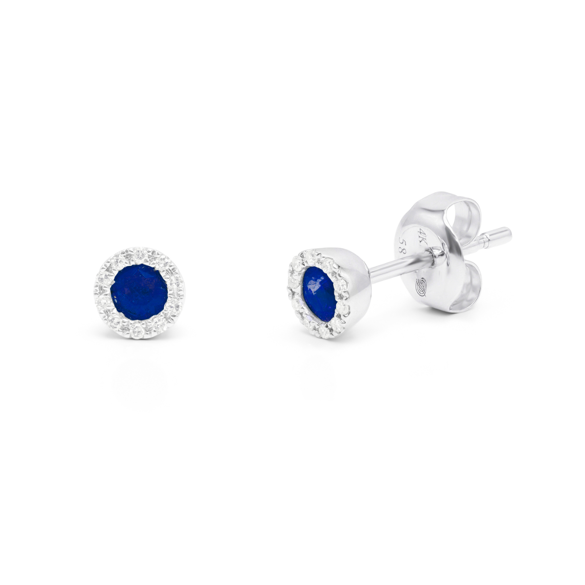 Mini Sapphire Halo Studs