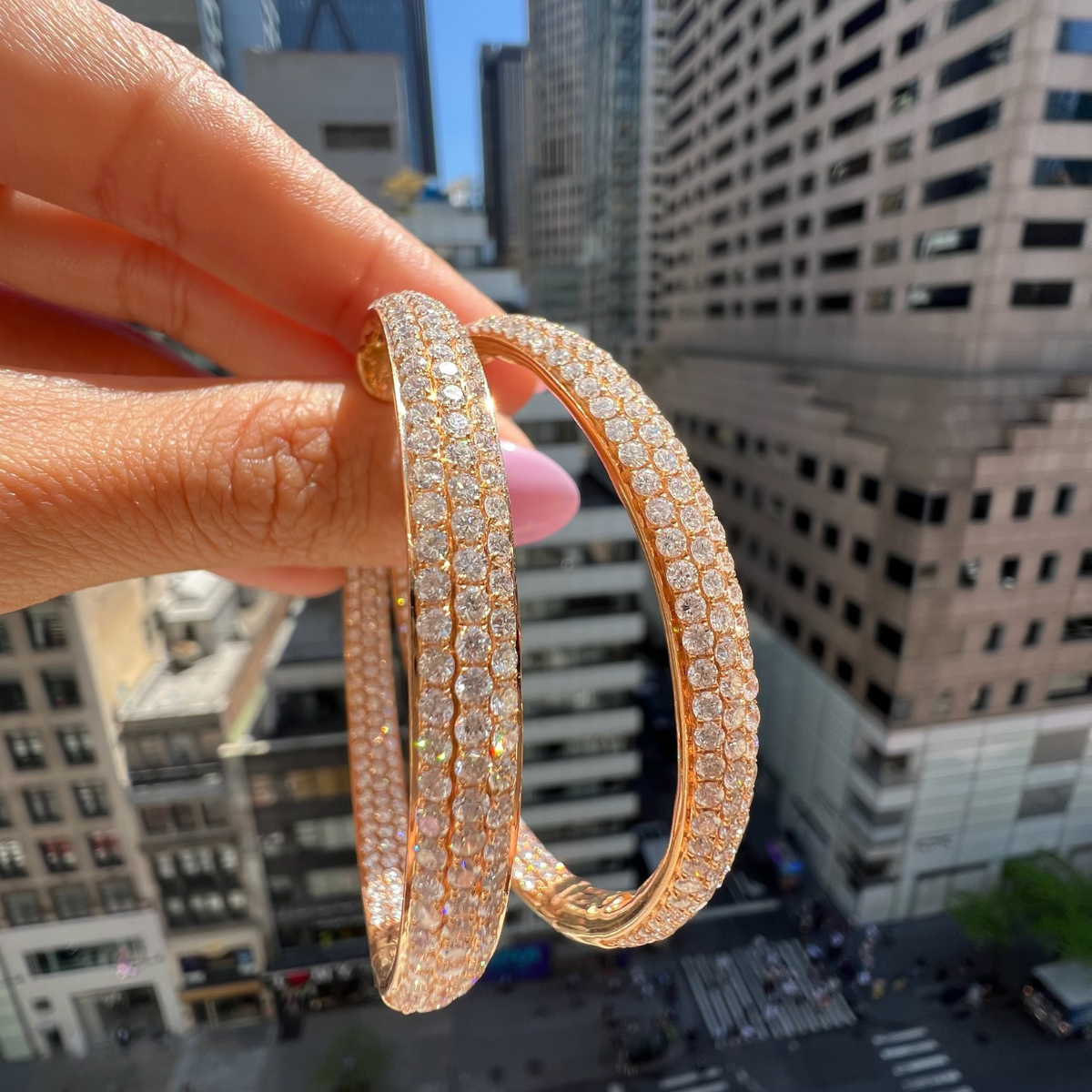 diamond hoop earrings for women