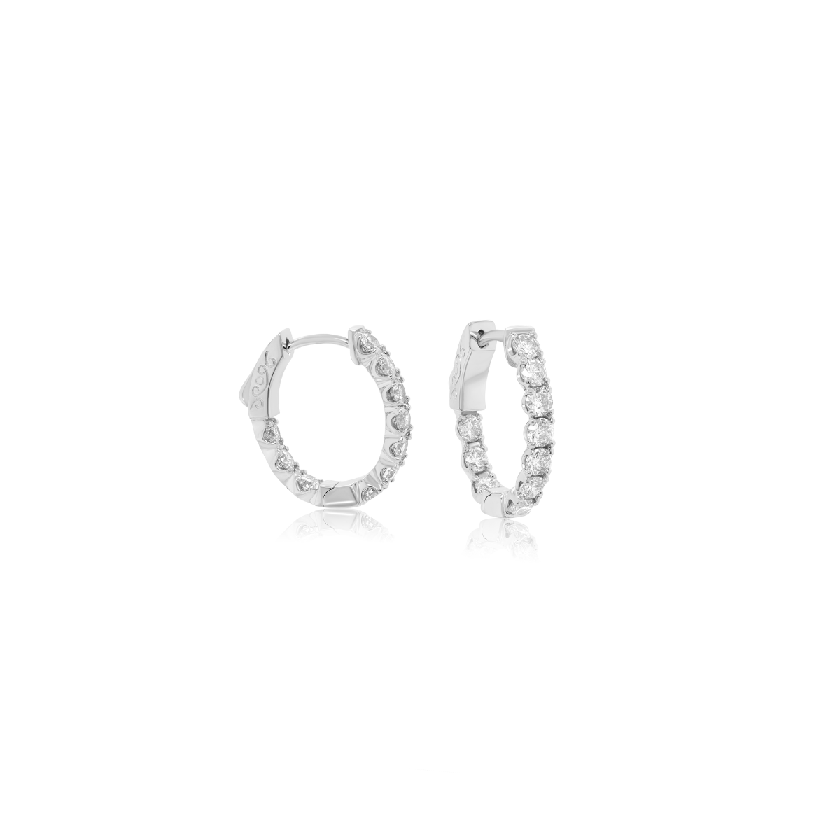 1.65ct Oval Diamond Hoop