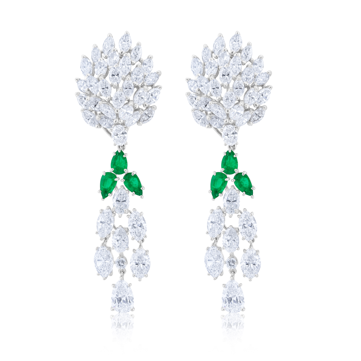 real emerald stud earrings