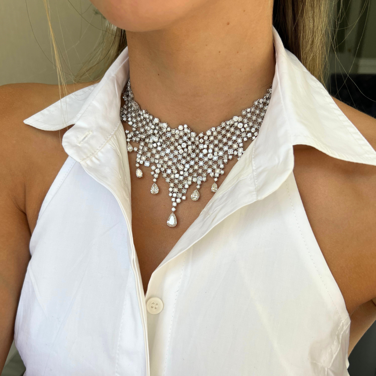 Diamond Mesh Necklace