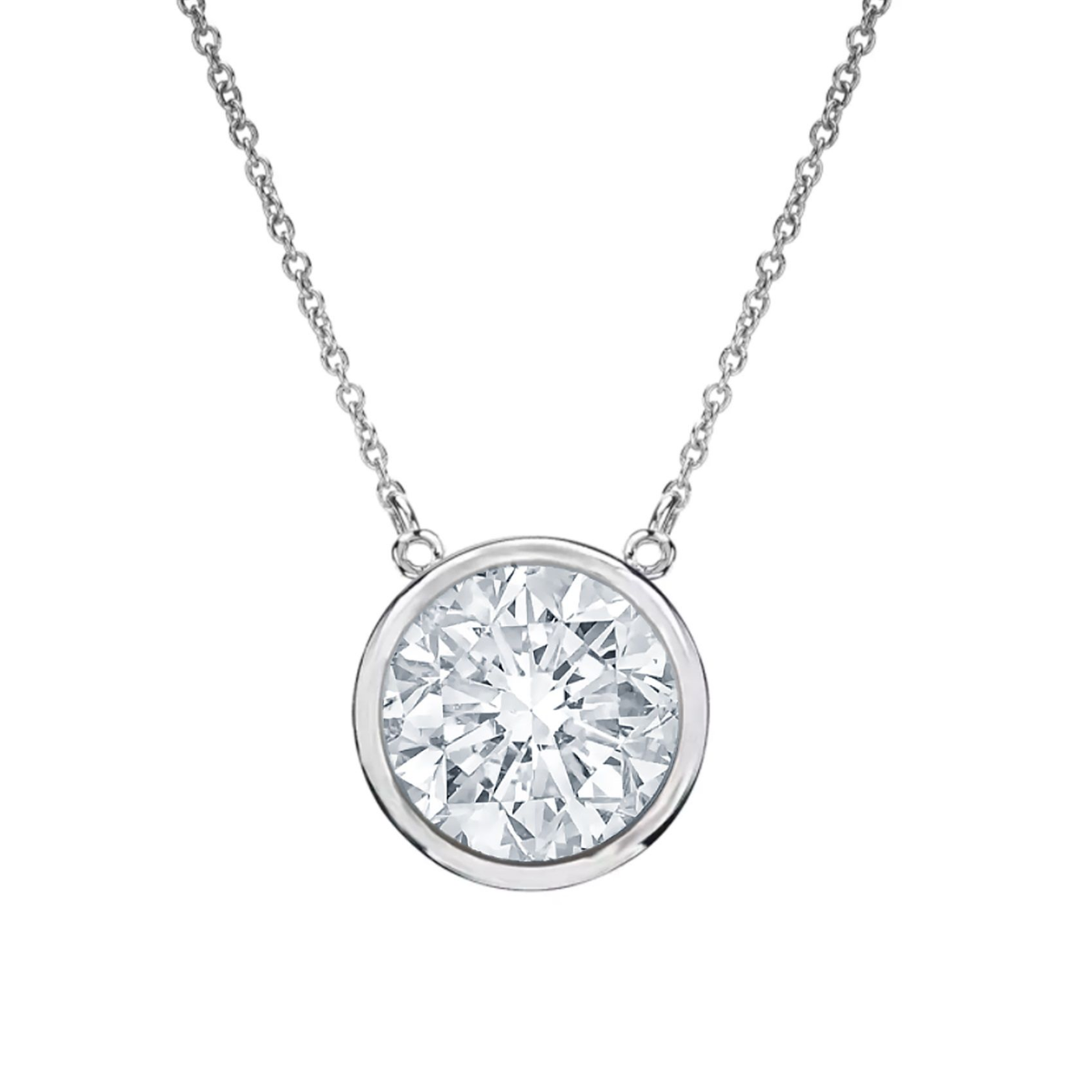 Diamond Bezel Necklace