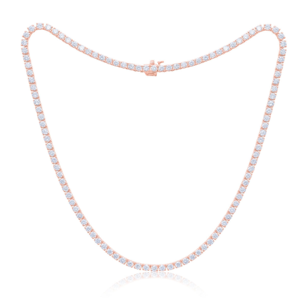 16-40cts 4 Prong Tennis Necklace