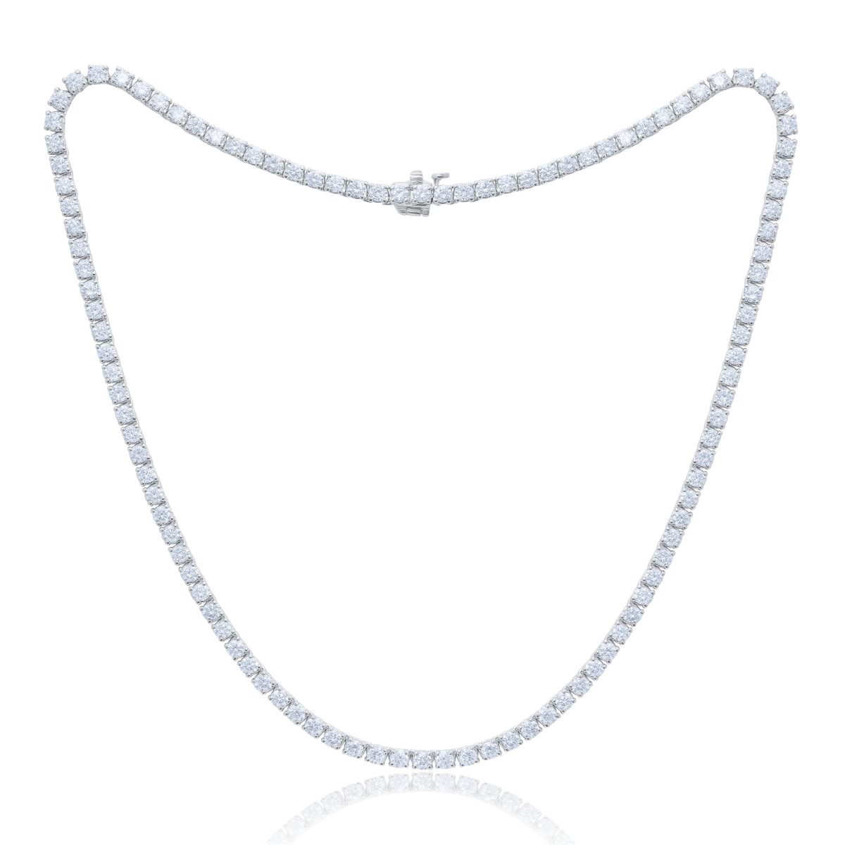 16-40cts 4 Prong Tennis Necklace