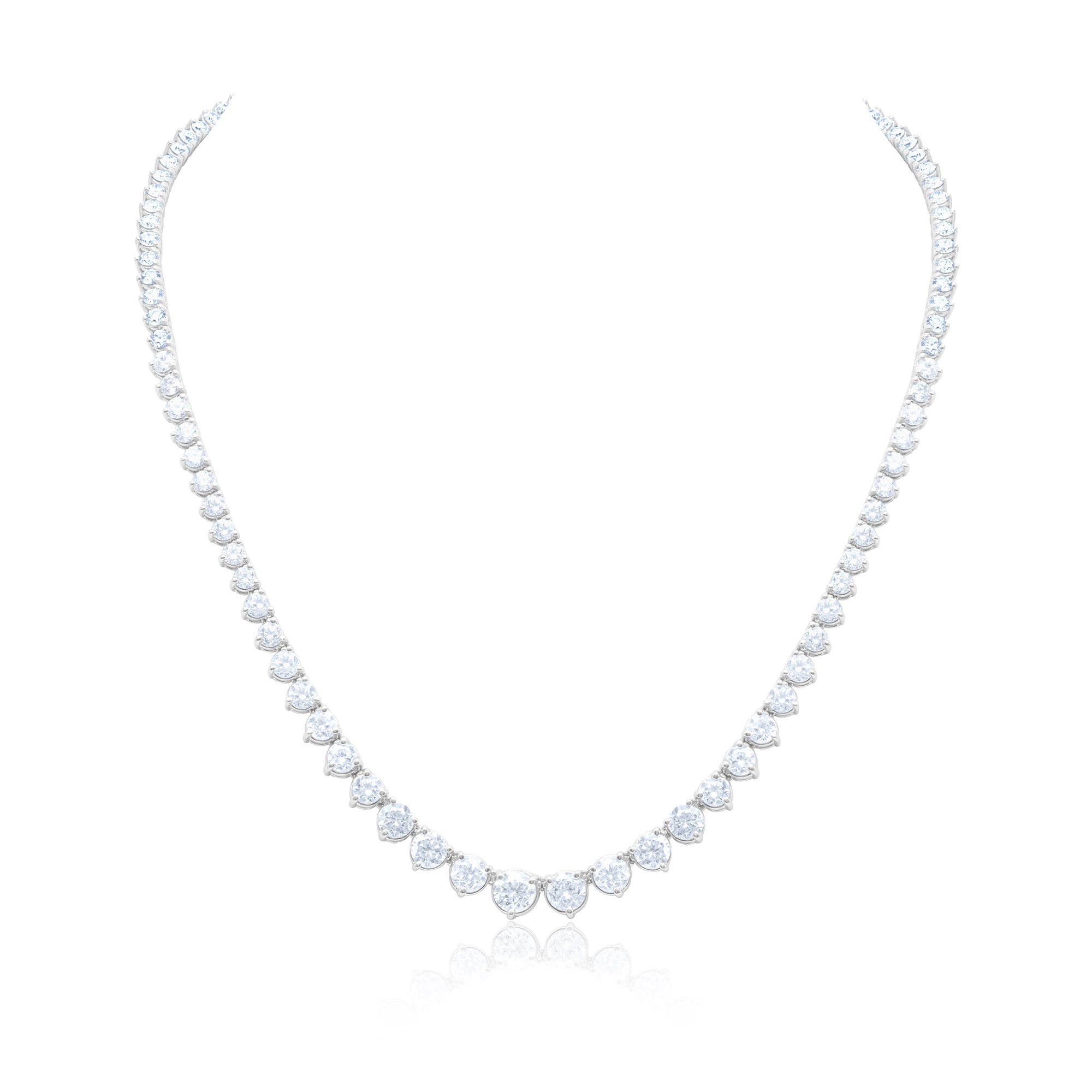 26cts Diamond Graduated Tennis Necklace