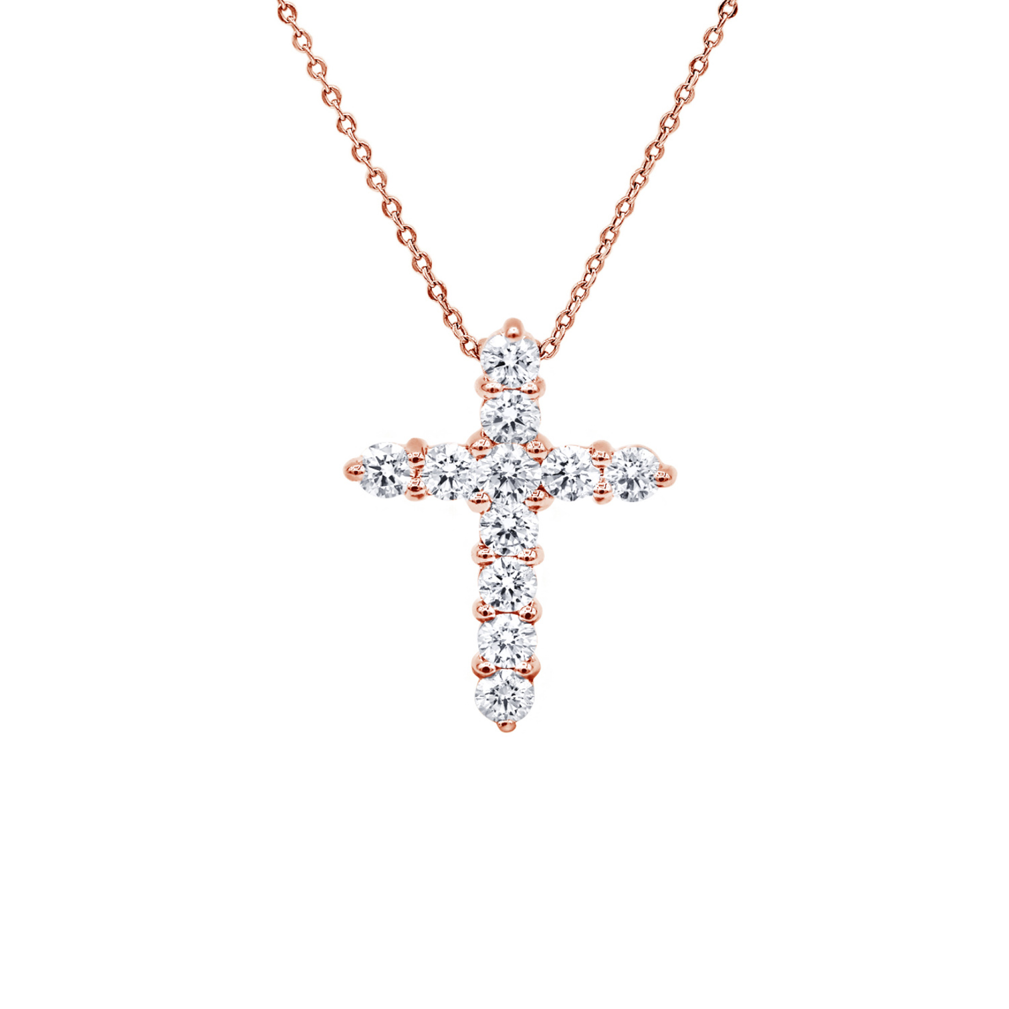 diamond cross necklace yellow gold