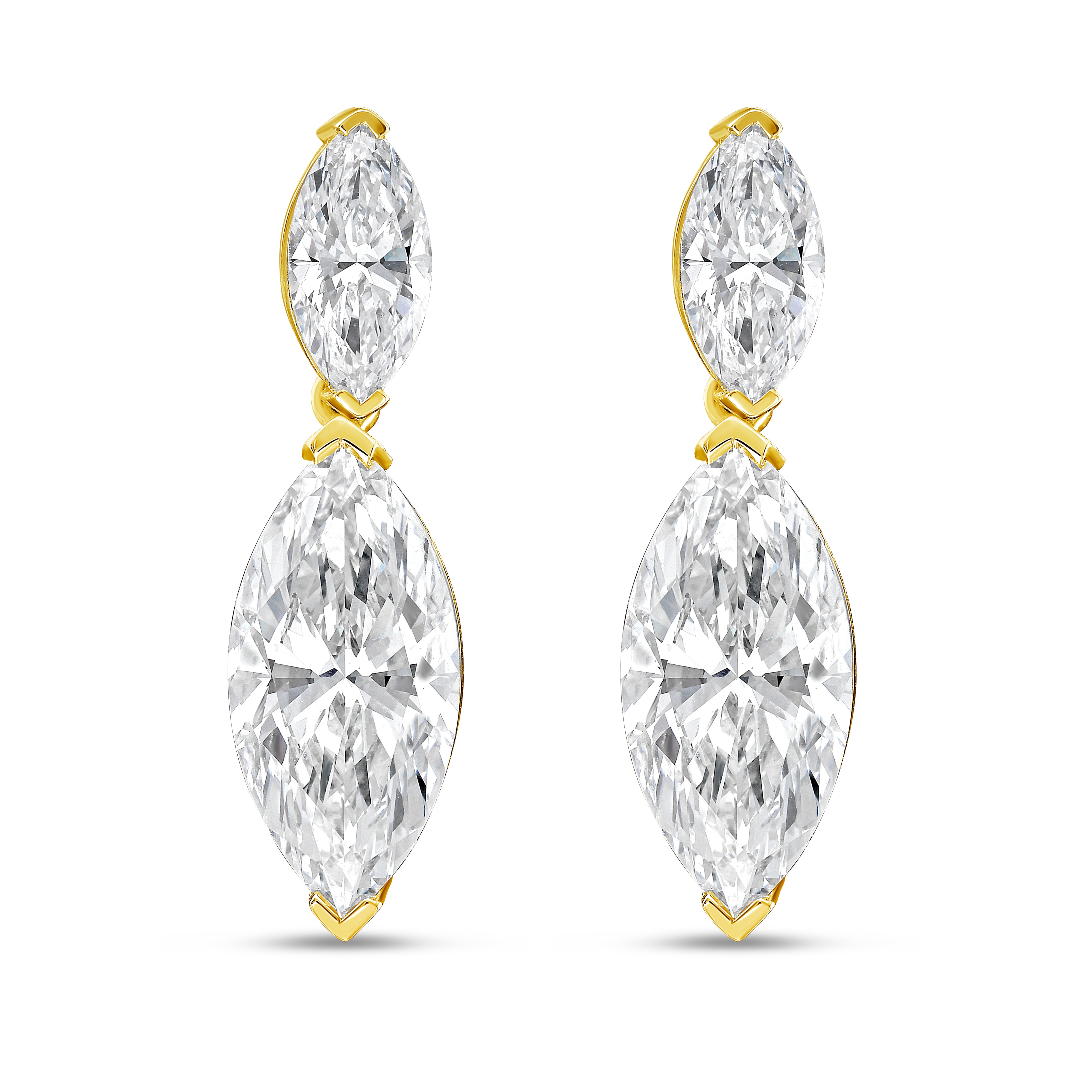 Lab Grown Marquise Drop Earring