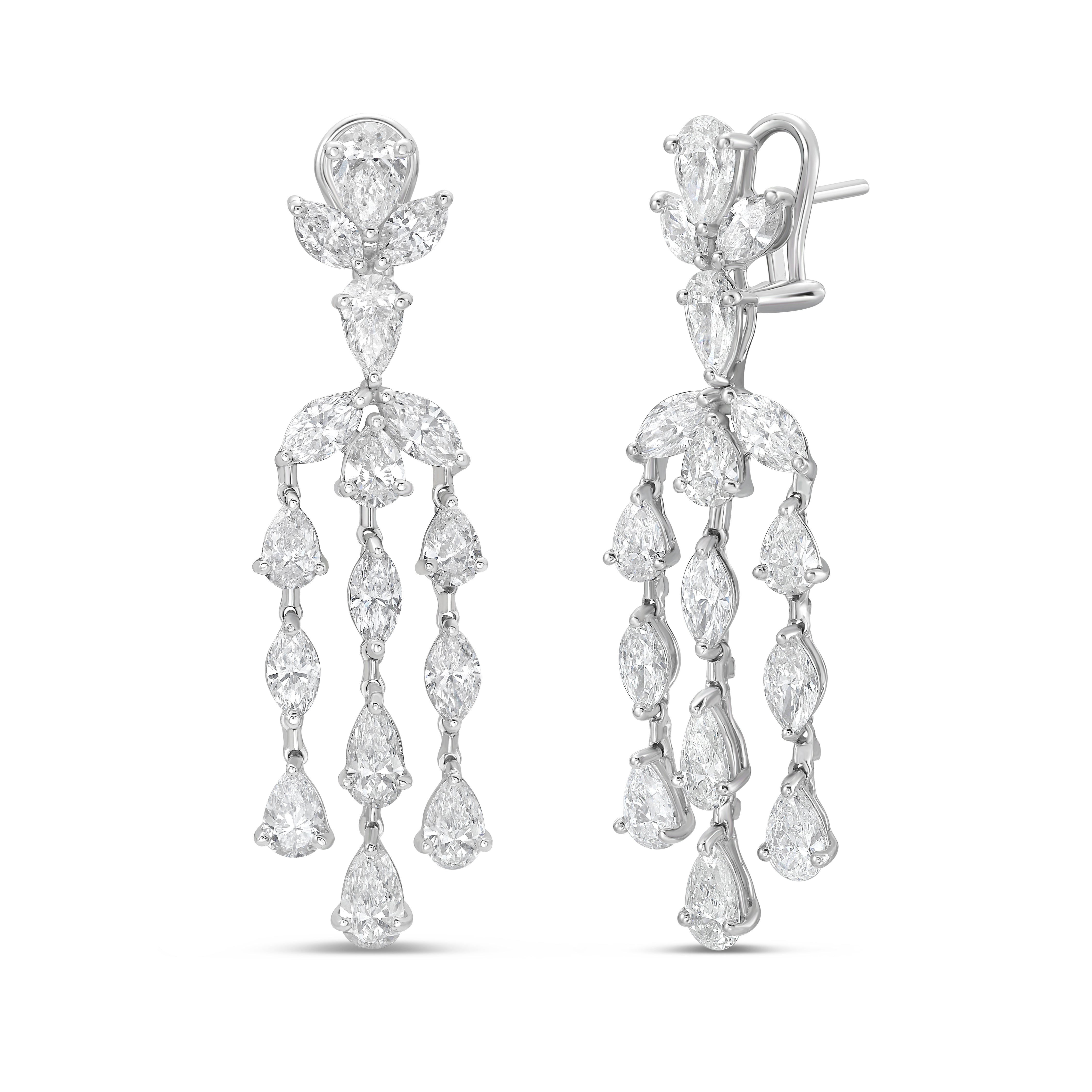 13cts Diamond Chandelier Earrings