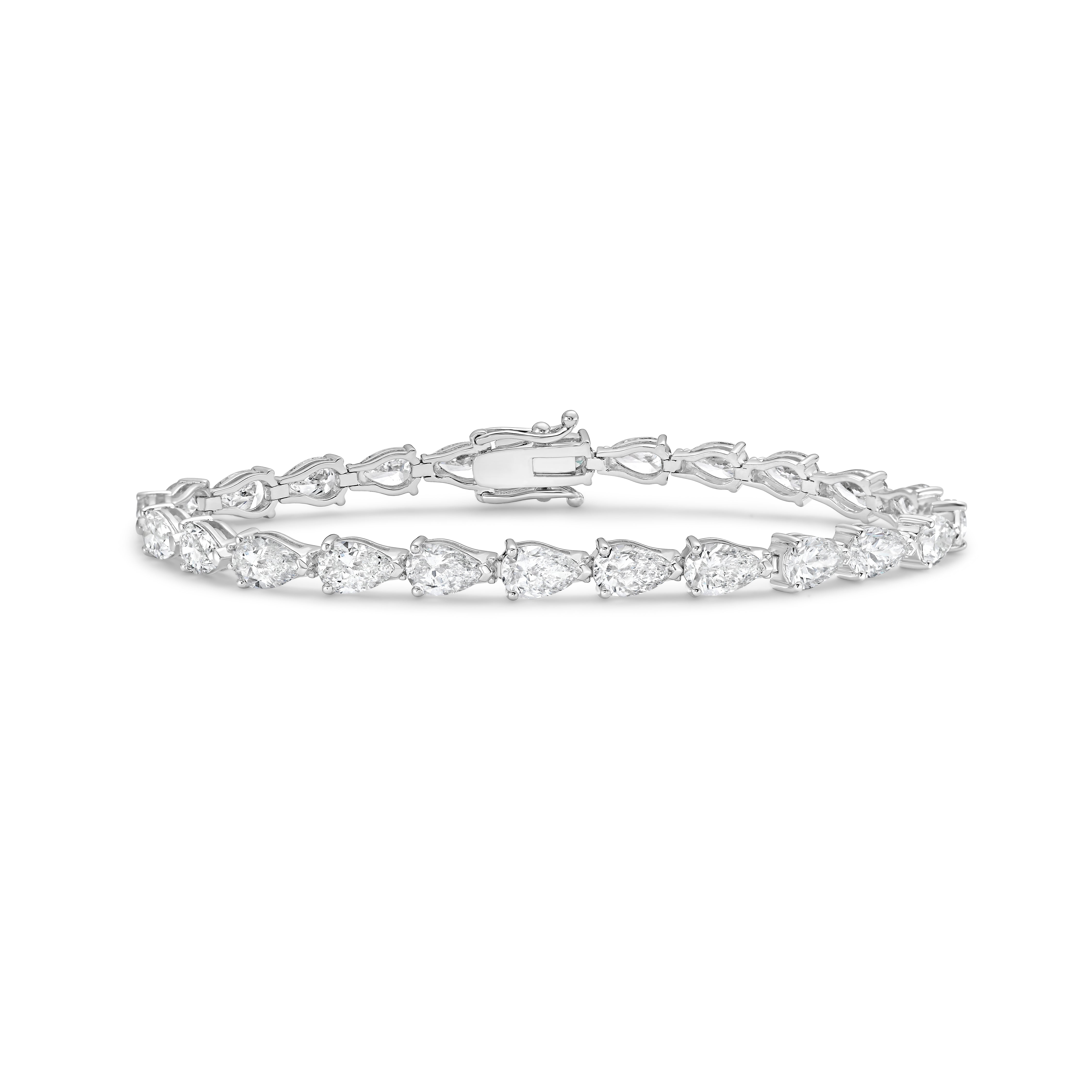 Lab Grown Pear Diamond Bracelet