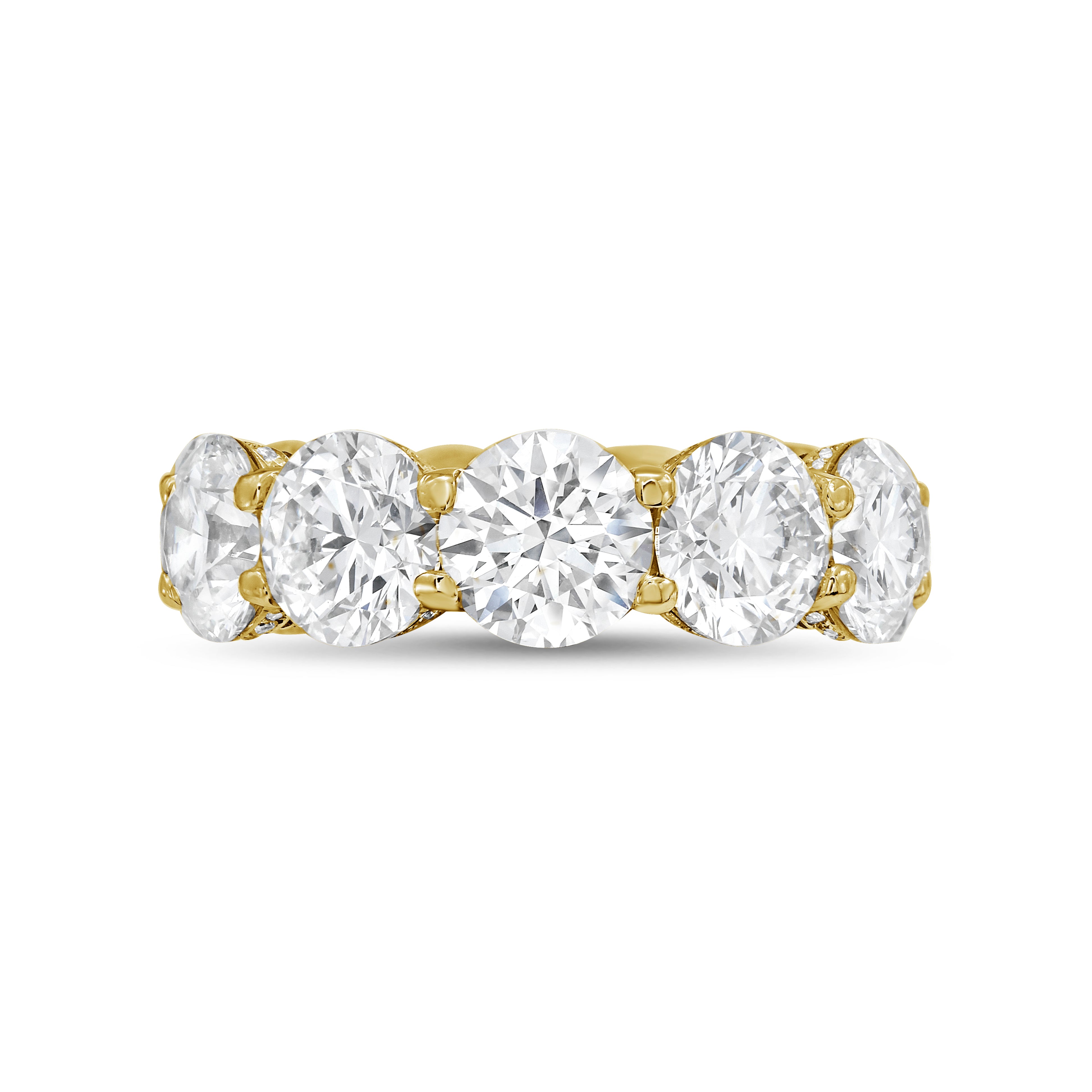 Lab Grown Round Eternity Band With Micro Pavé Side