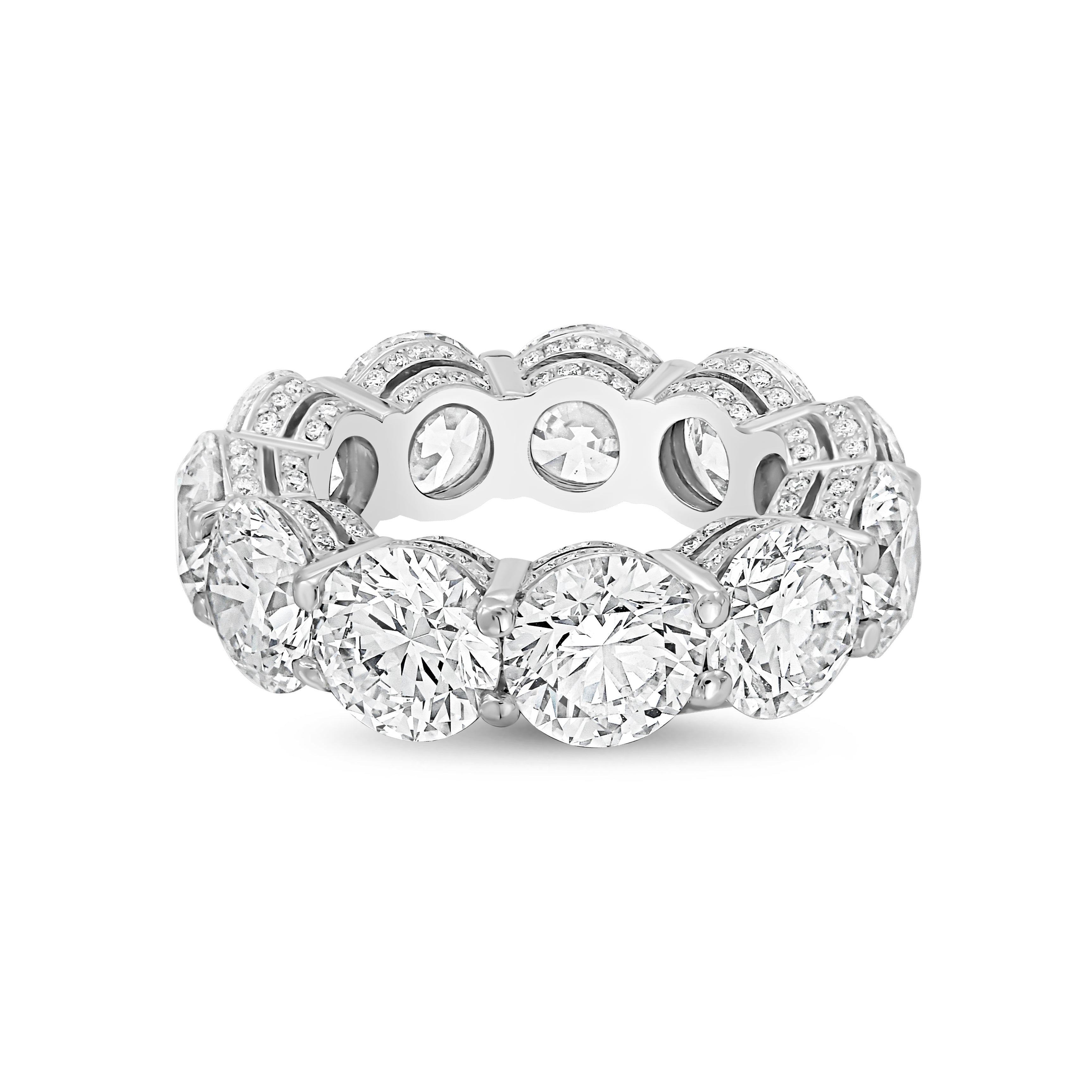 Lab Grown Round Eternity Band With Micro Pavé Side