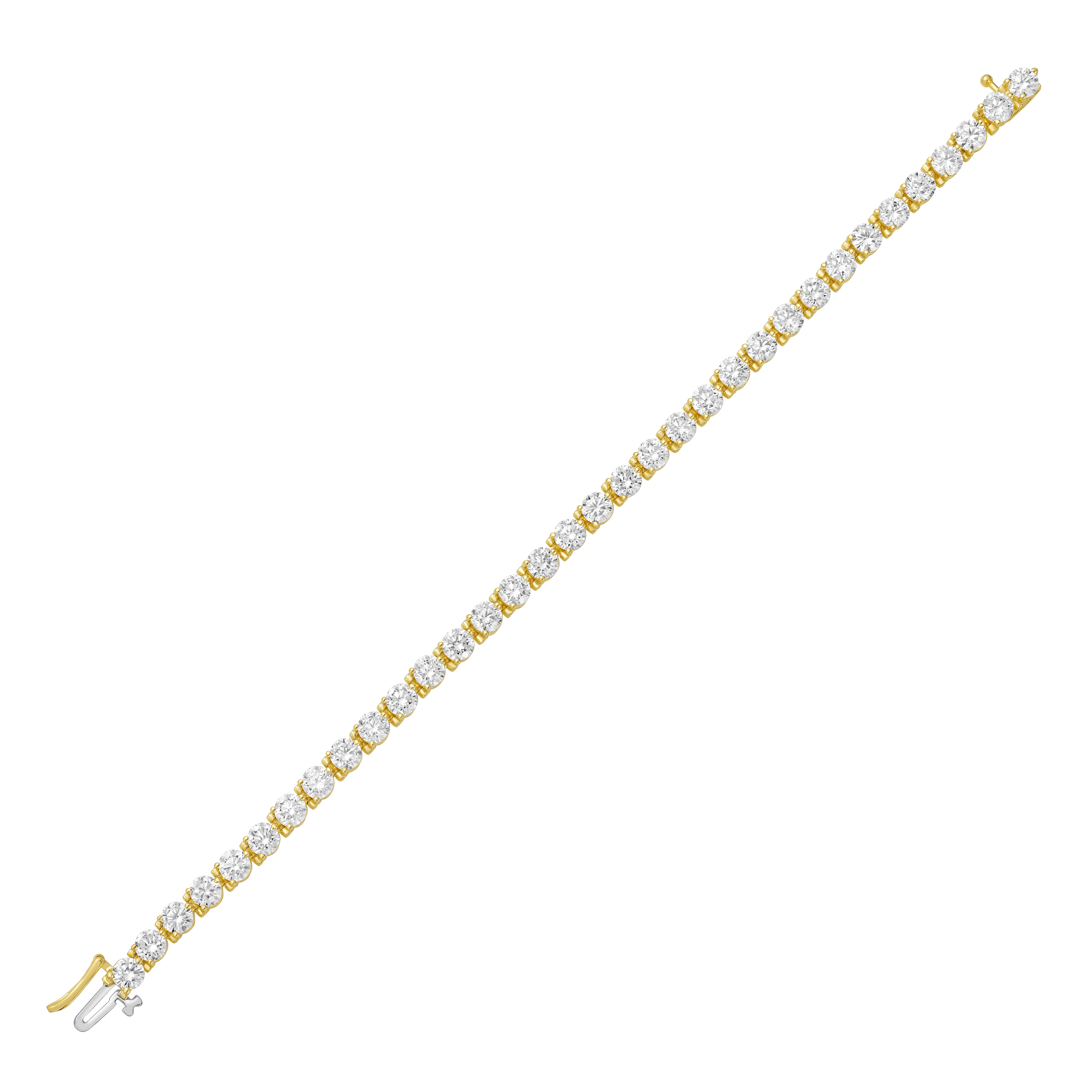 Lab Grown Round Diamond 3 prong Tennis Bracelet