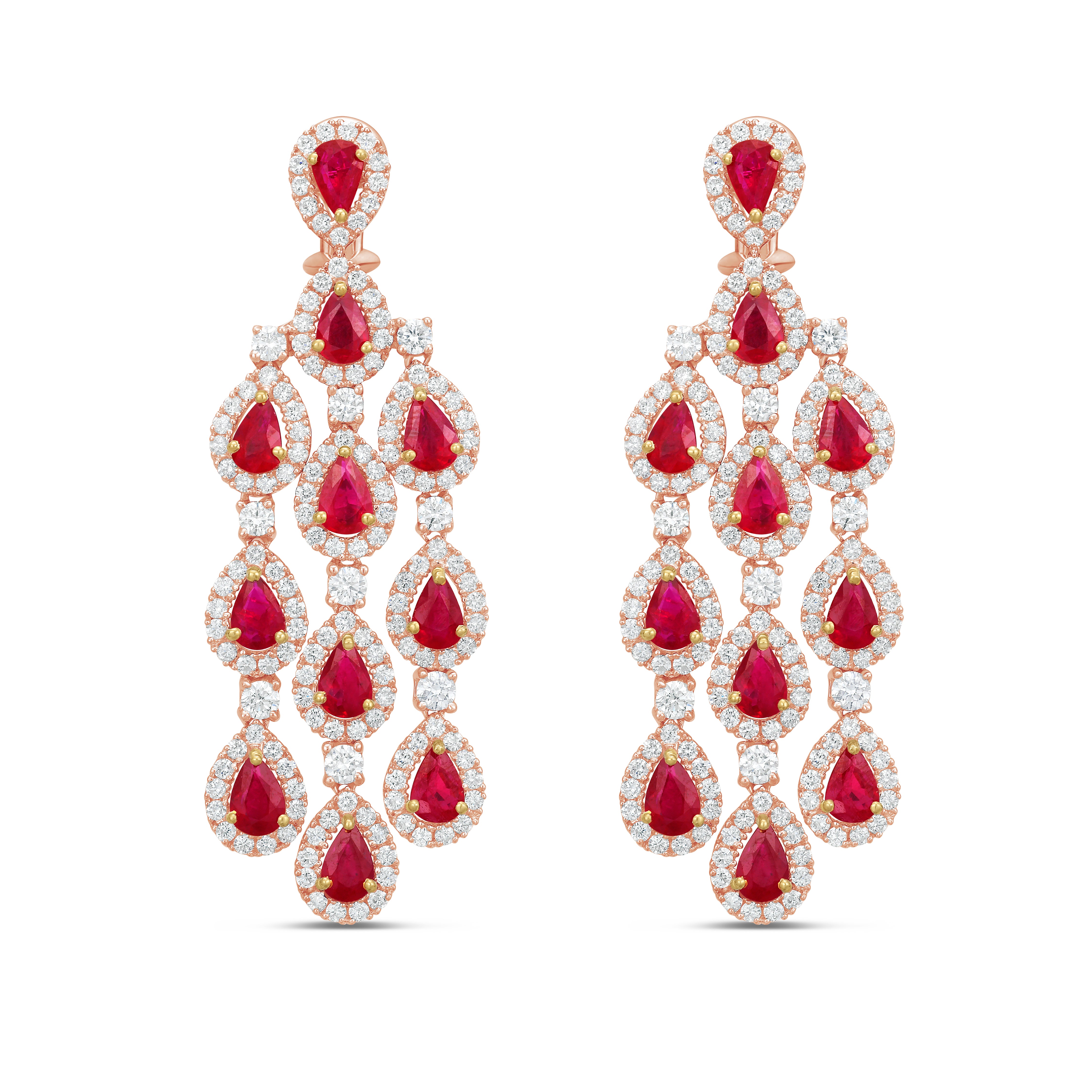 Ruby Chandelier Earrings