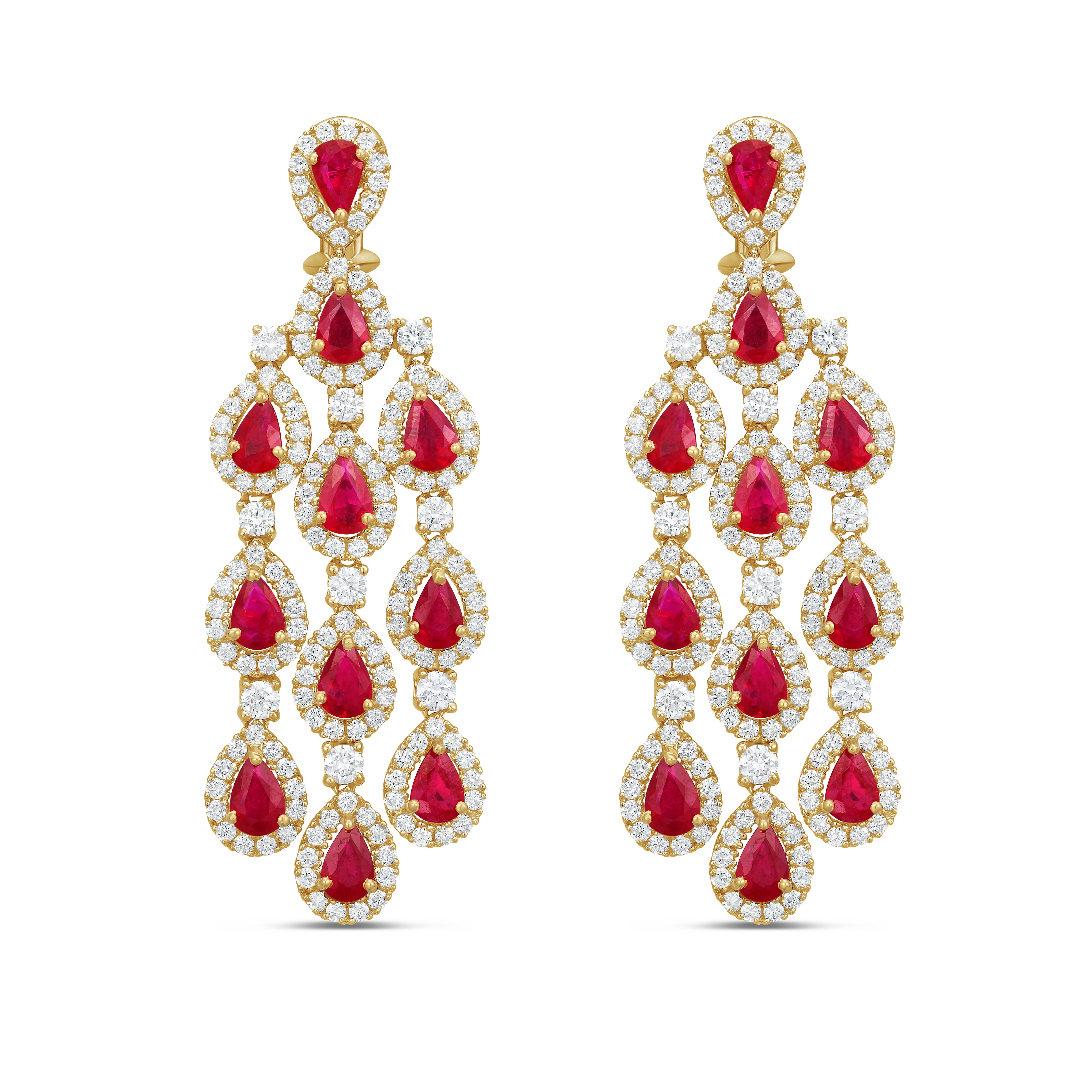 Ruby Chandelier Earrings