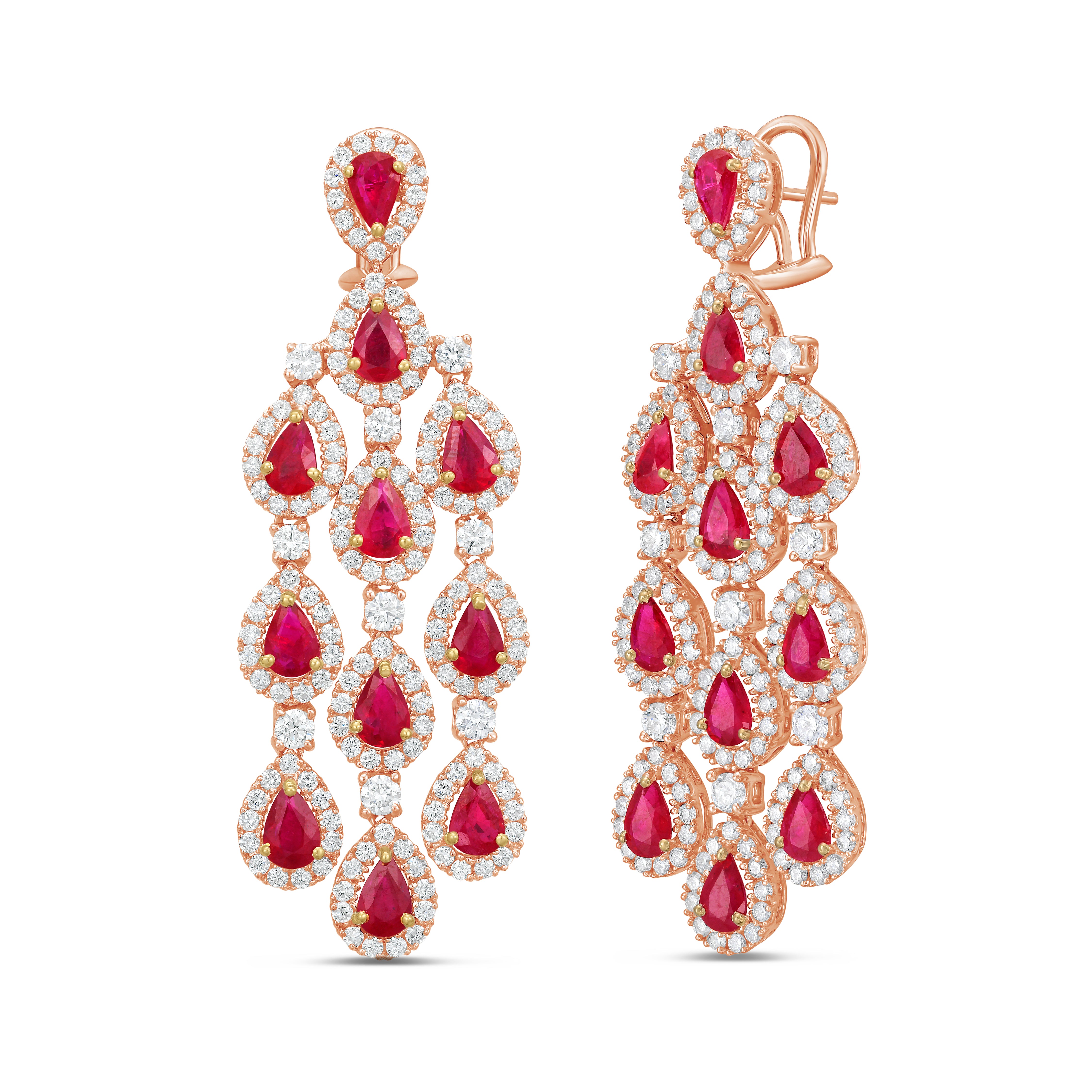 Ruby Chandelier Earrings