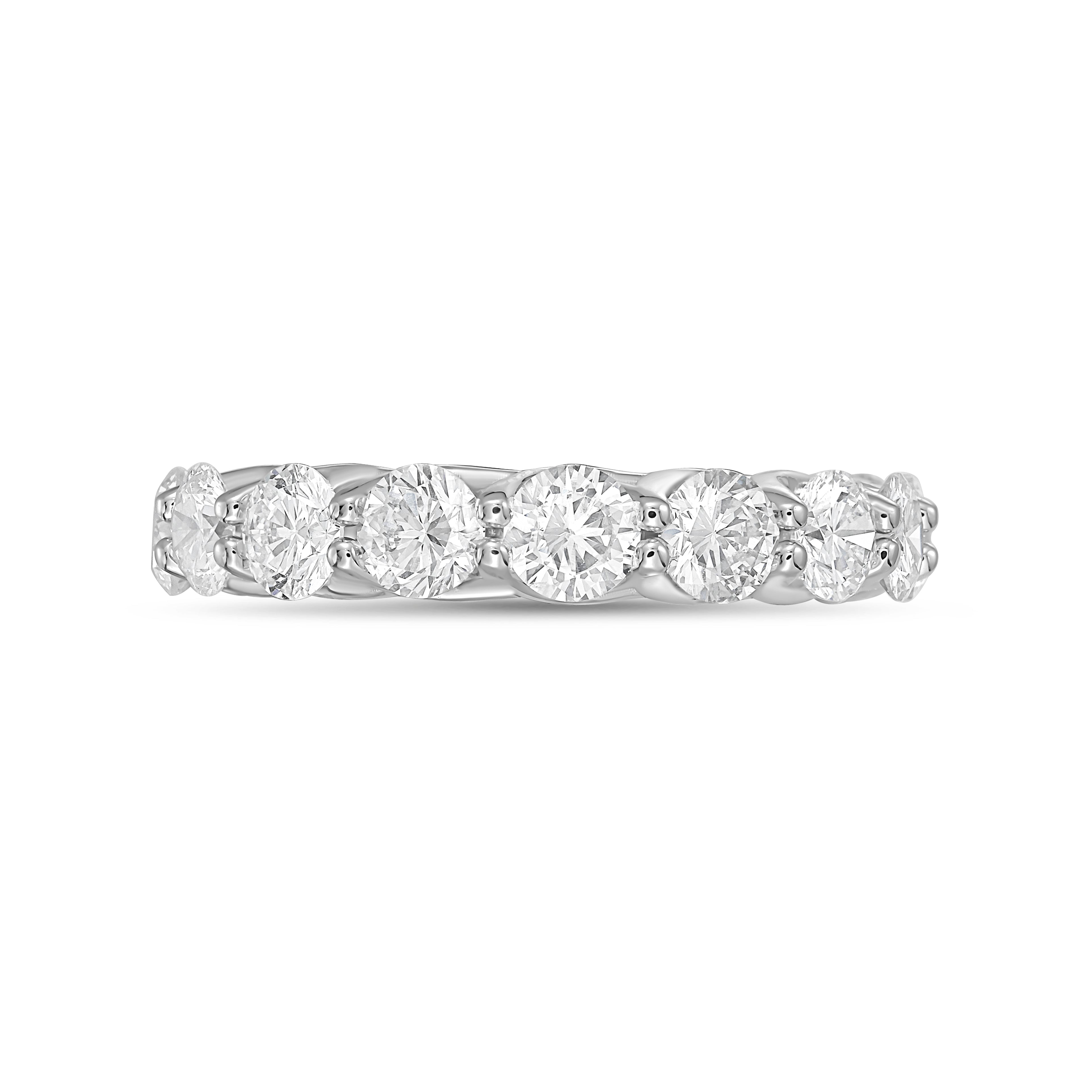 Lab Grown Round Diamond Scalloped Eternity Band