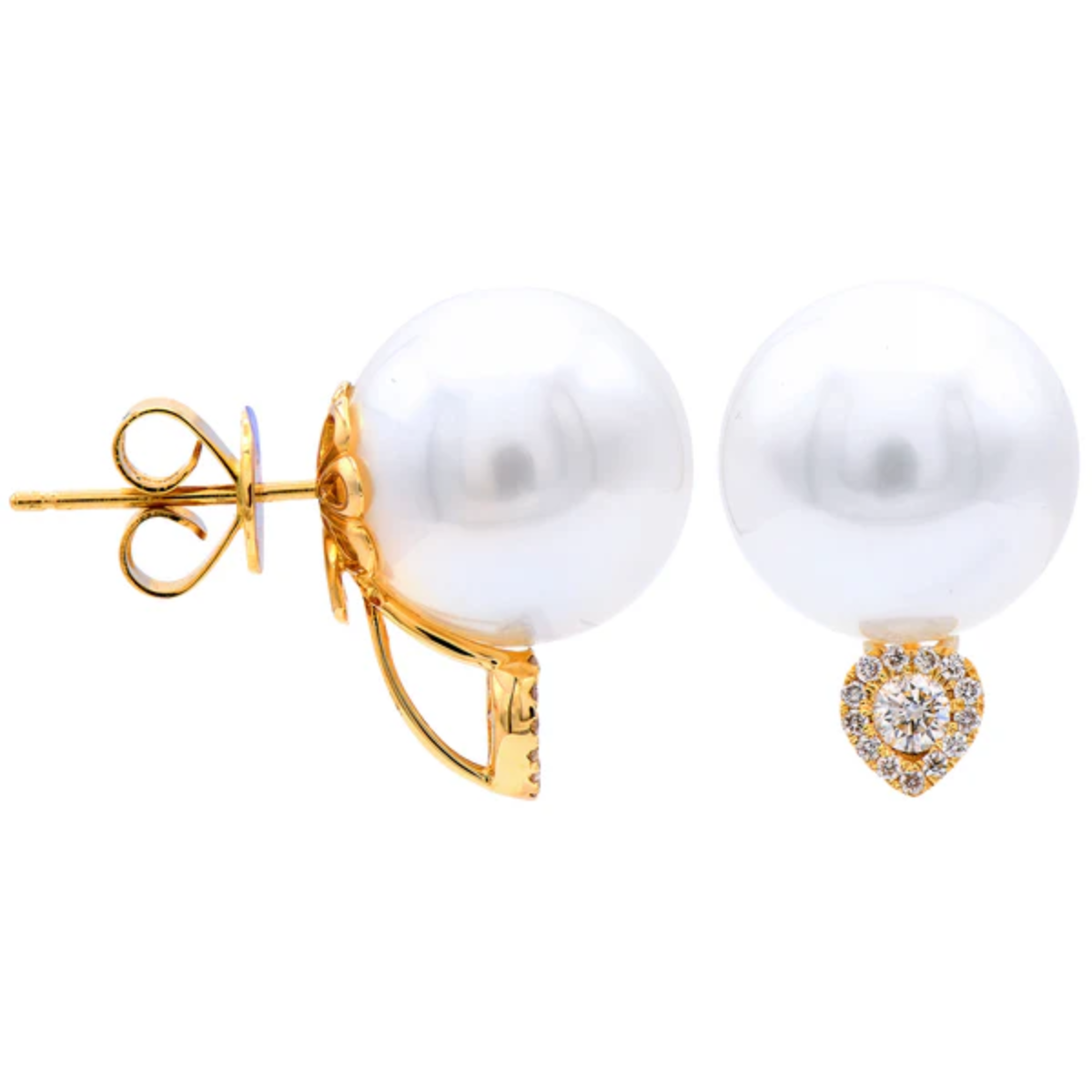 Pearl Diamond Studs