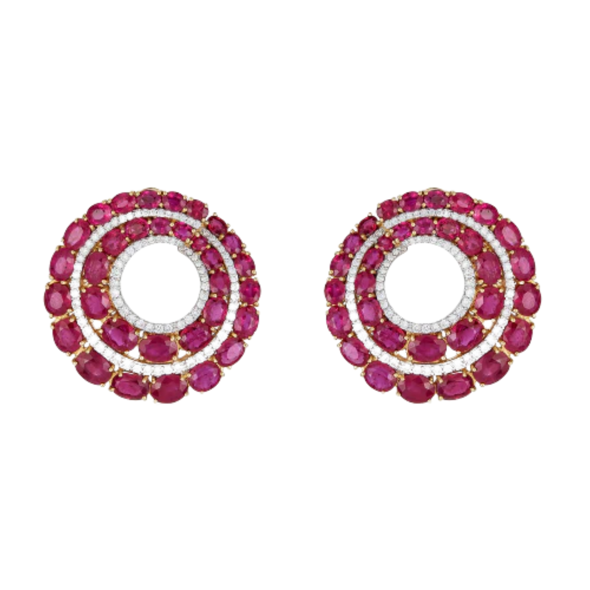 Ruby Fan Earrings