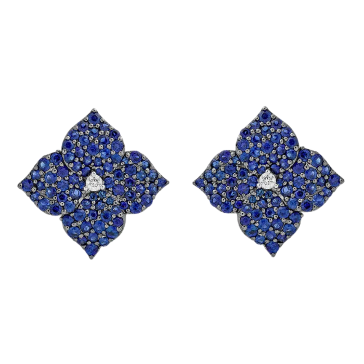 Large Sapphire Fleur Earring