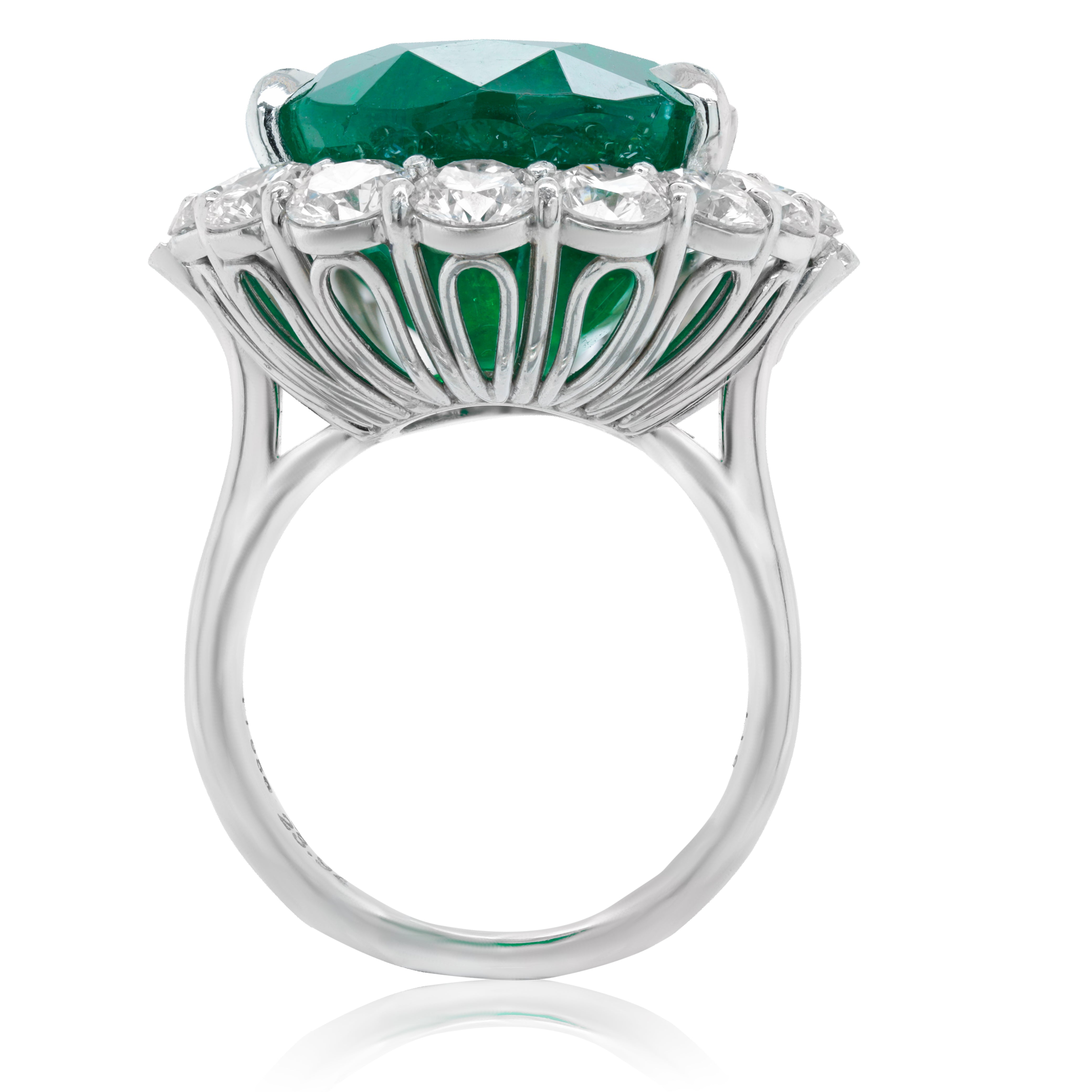 Emerald Halo Diamond Ring