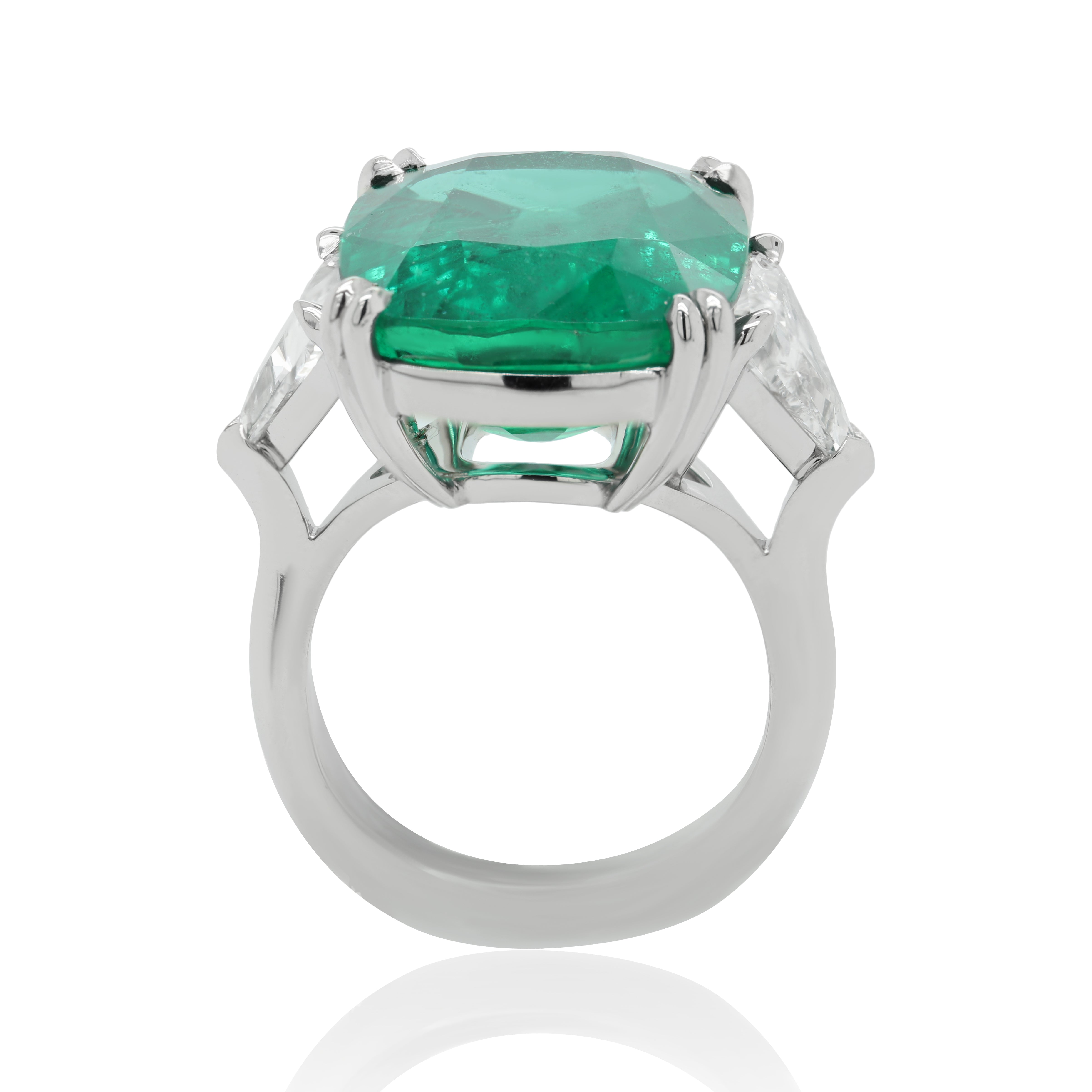 Three Stone Emerald Ring