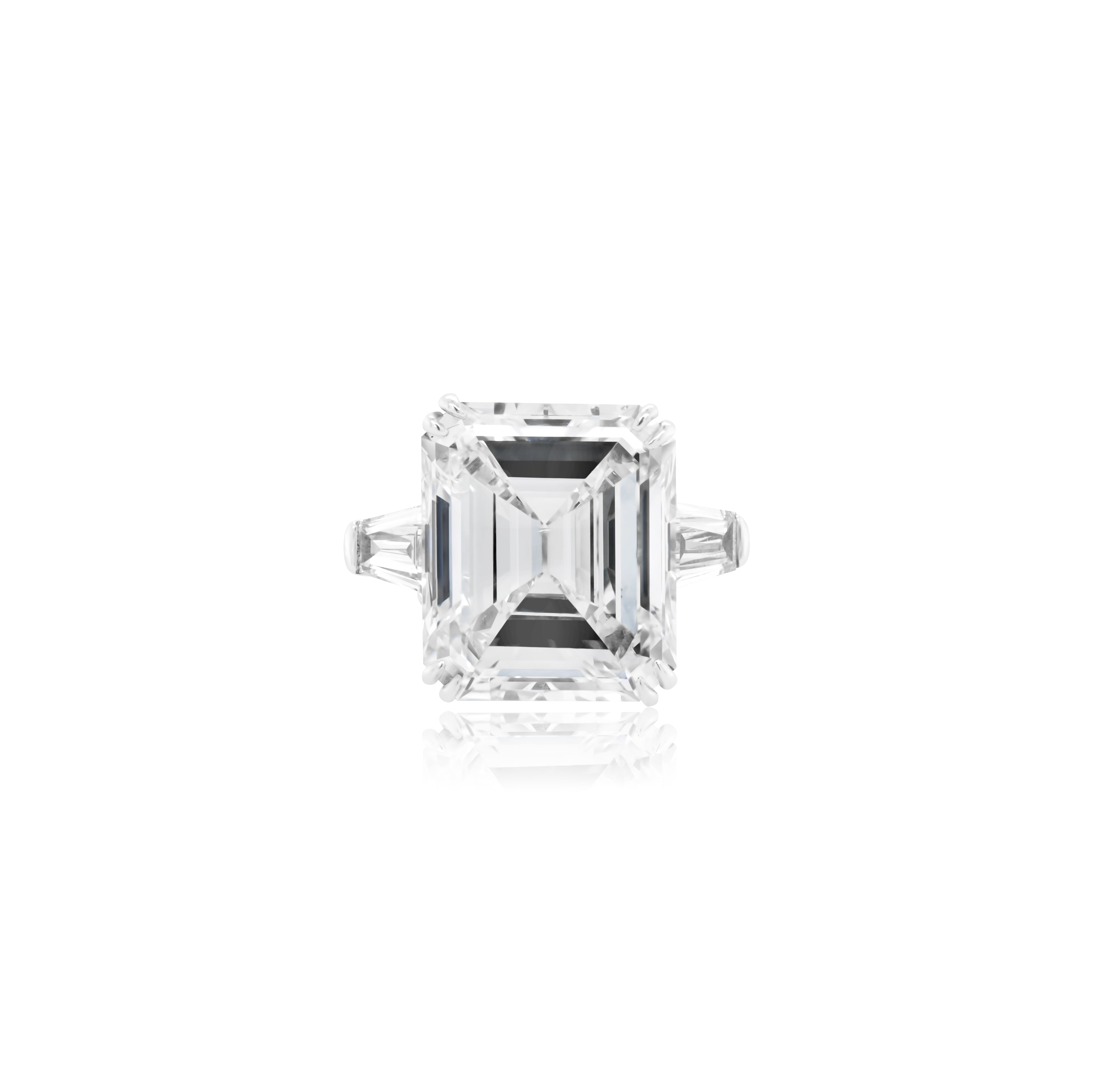 Emerald Cut Three-Stone Engagement Ring