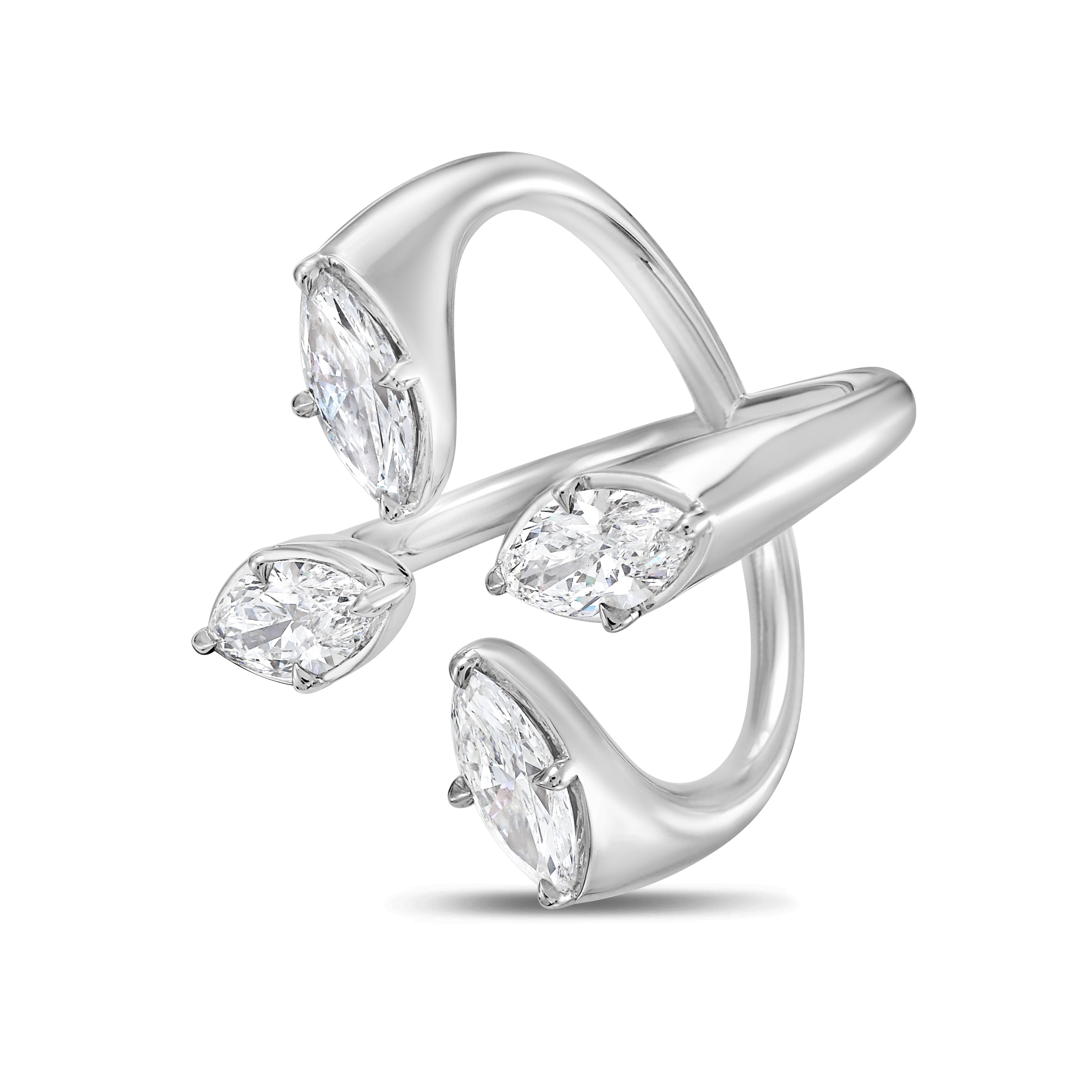 Lab Grown Marquise Floating Diamond Ring