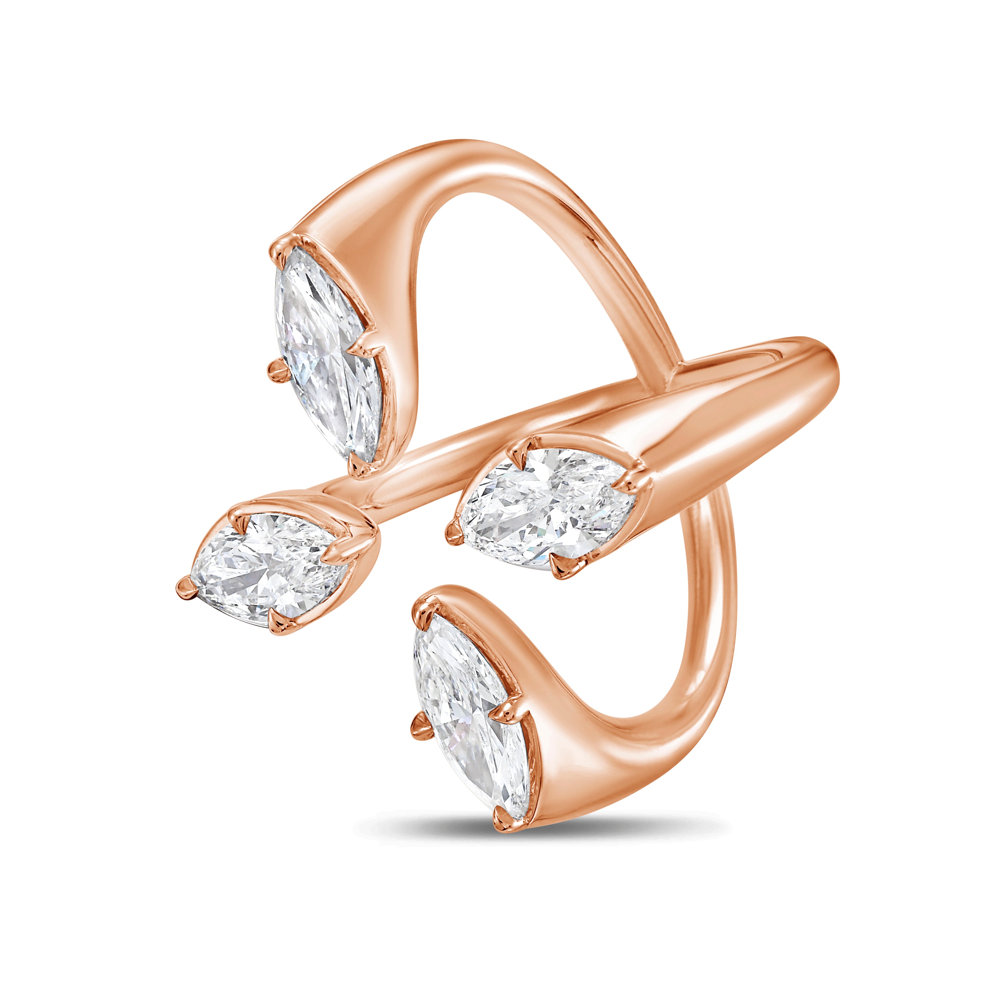 Lab Grown Marquise Floating Diamond Ring