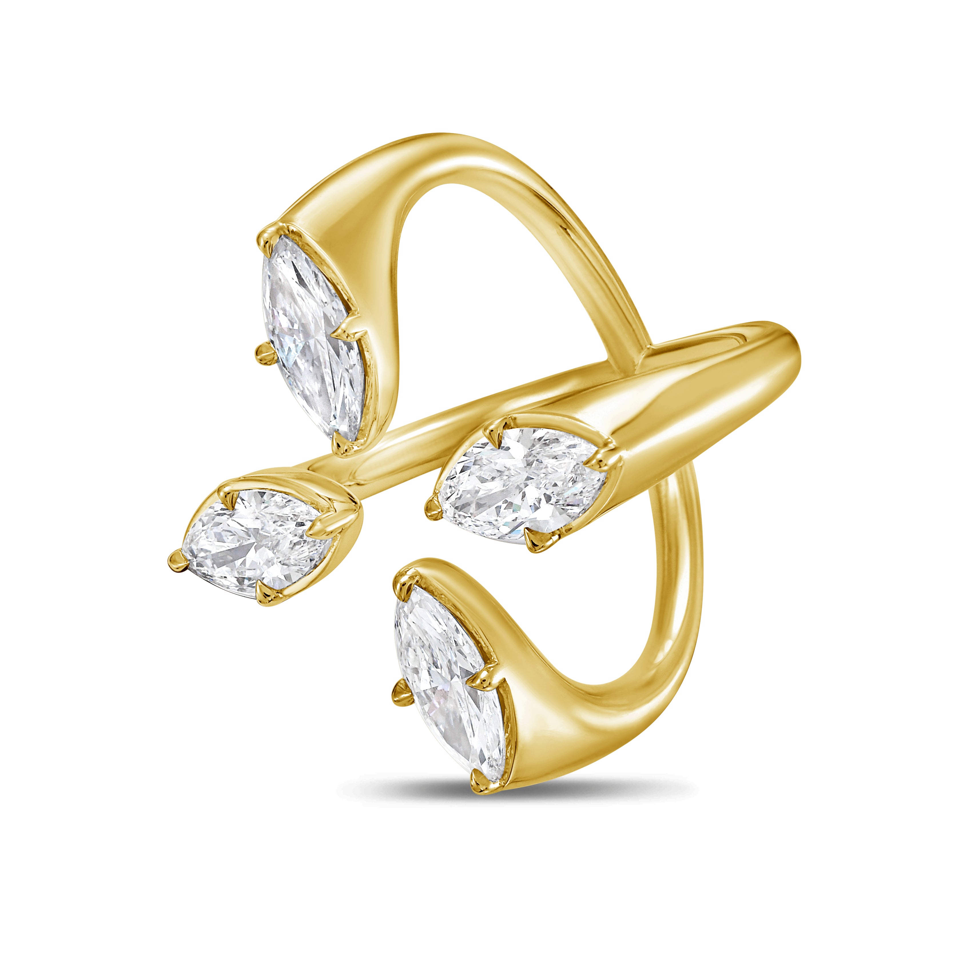 Lab Grown Marquise Floating Diamond Ring