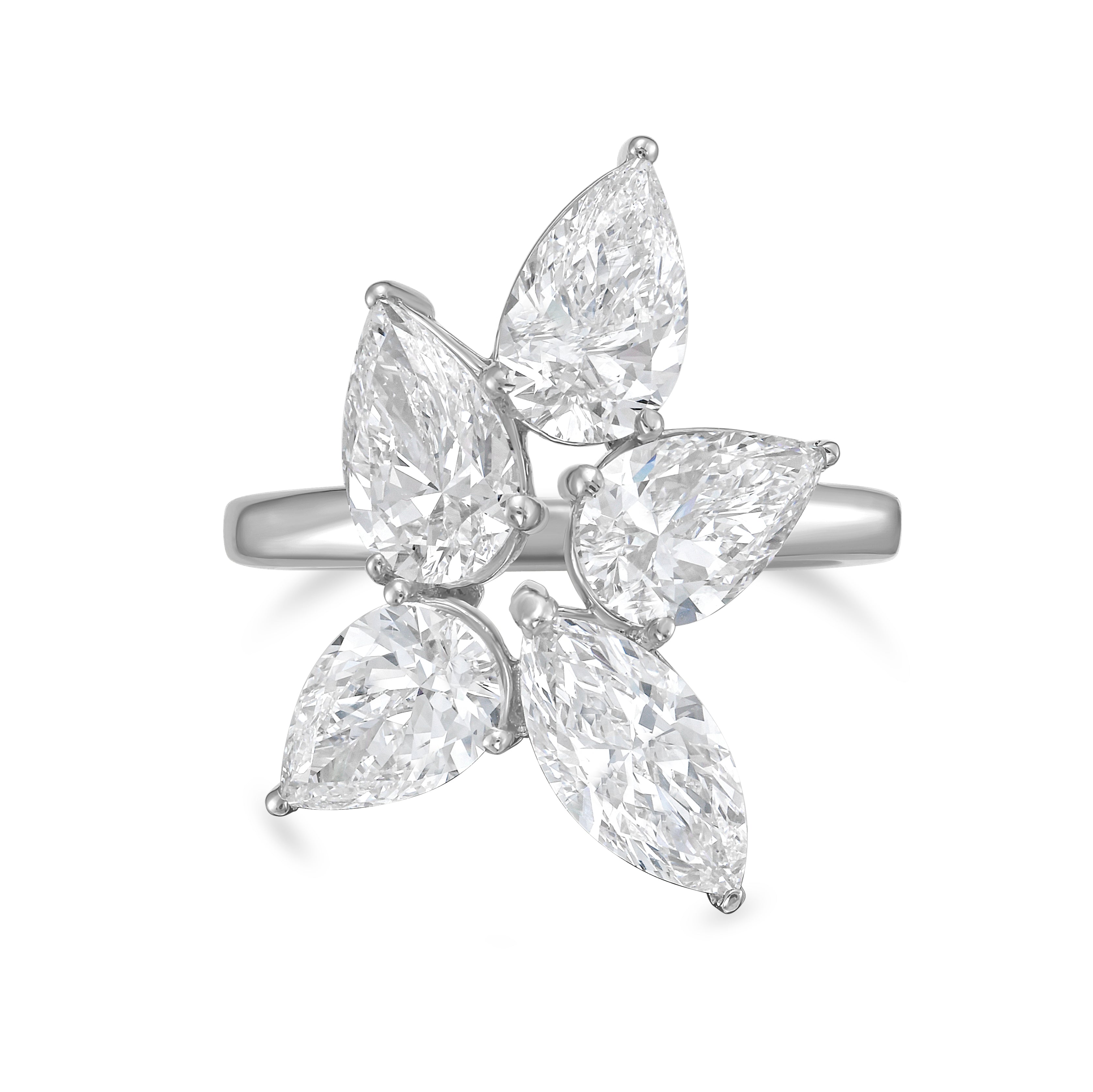 Lab Grown Multi-Cut Diamond Cluster Ring