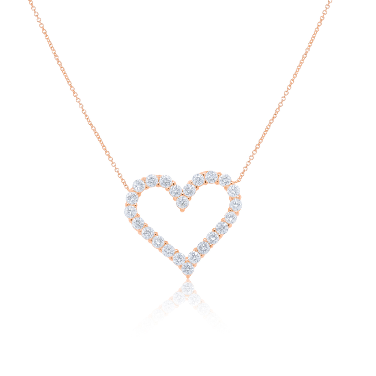 diamond heart pendant gold