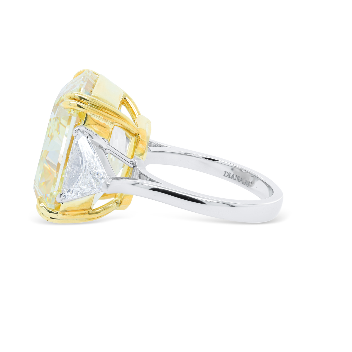 Radiant Three Stone Engagement Ring
