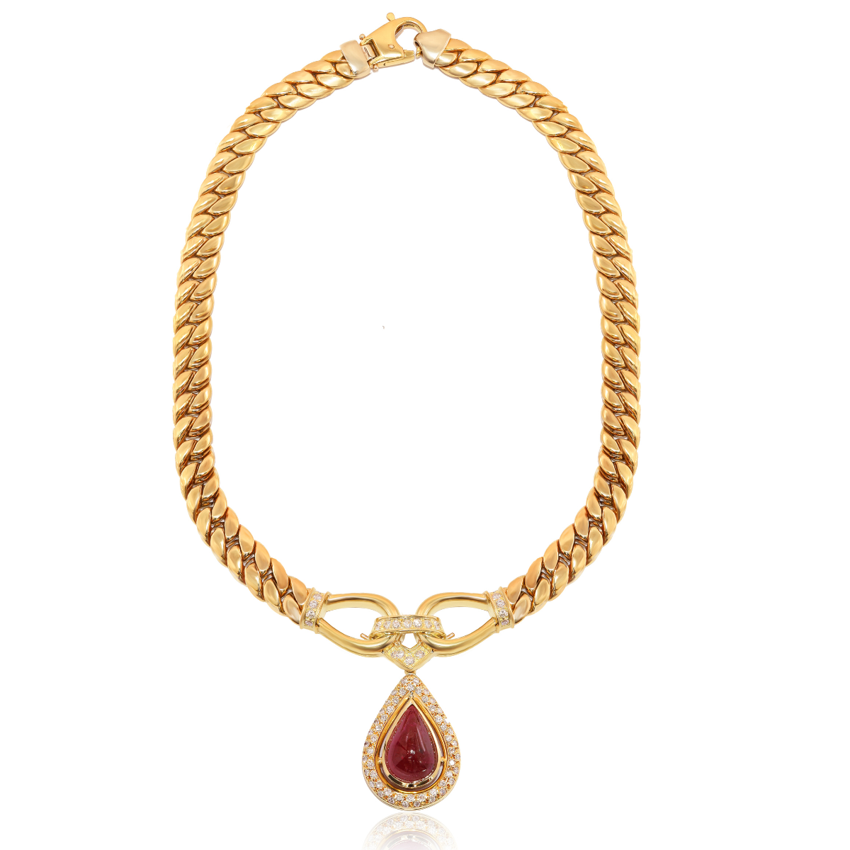 Byzantine Ruby Pendant Necklace