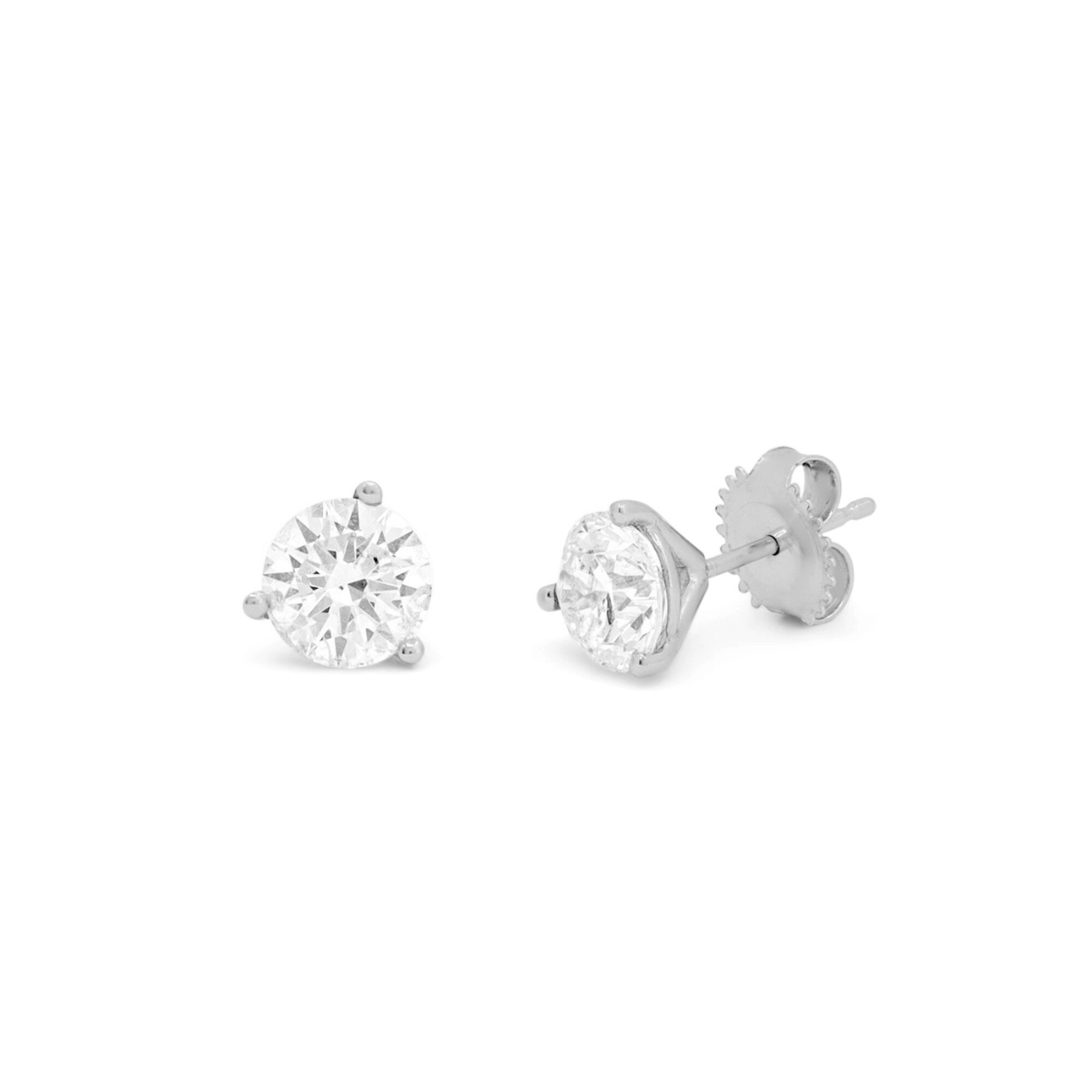 3 Prong Diamond Stud