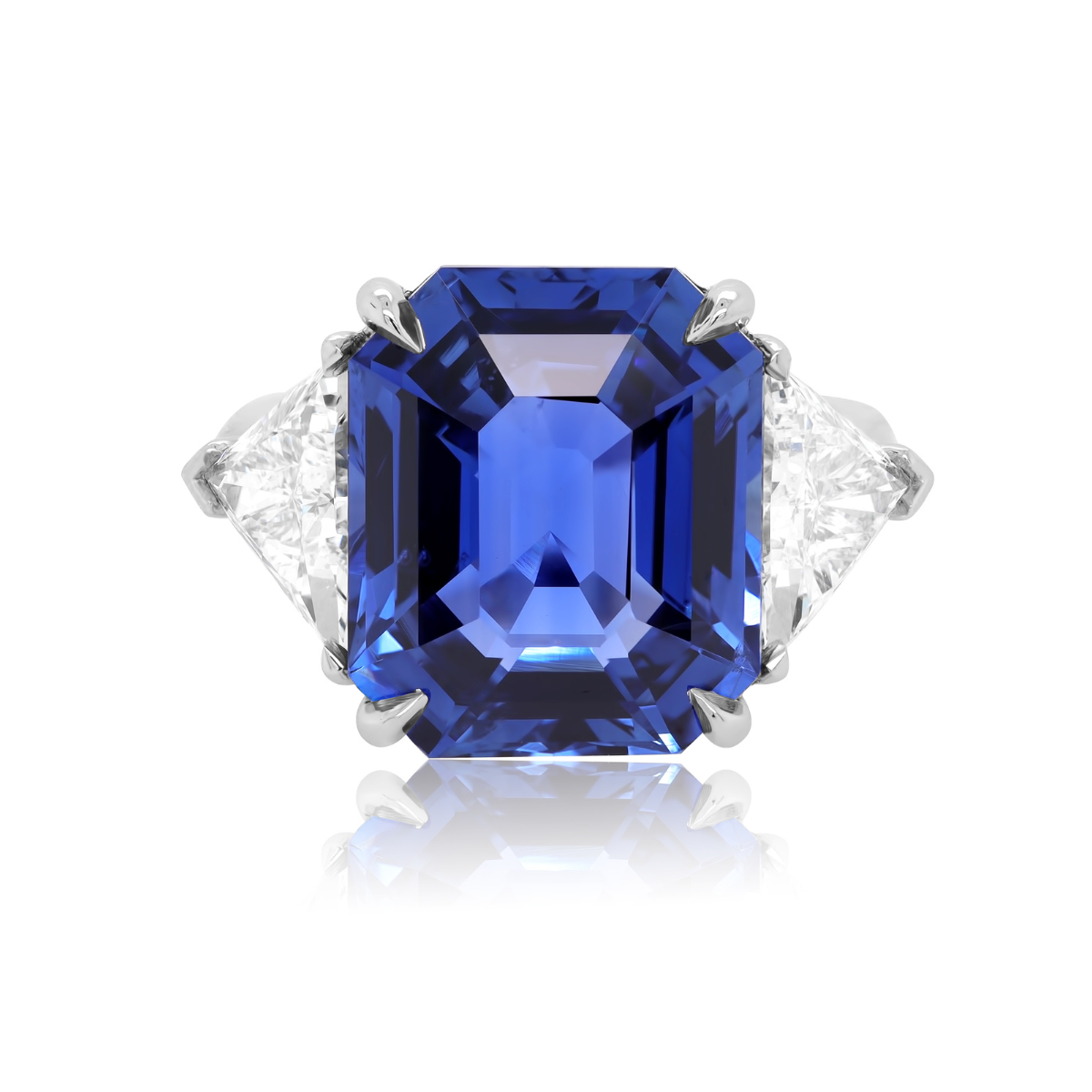 Sapphire Dimond Three Stone Ring