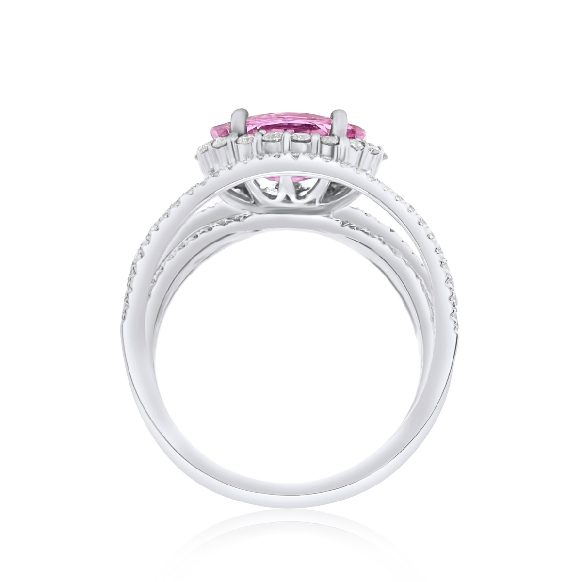Pink Sapphire Oval Ring