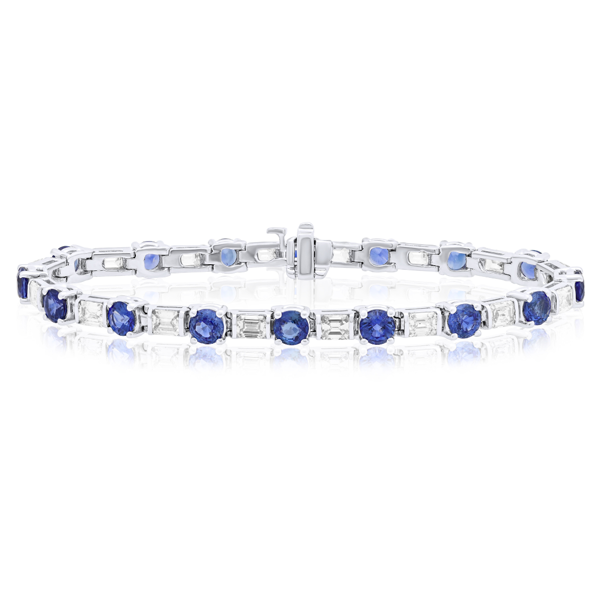 Sapphire Diamond Tennis Bracelet