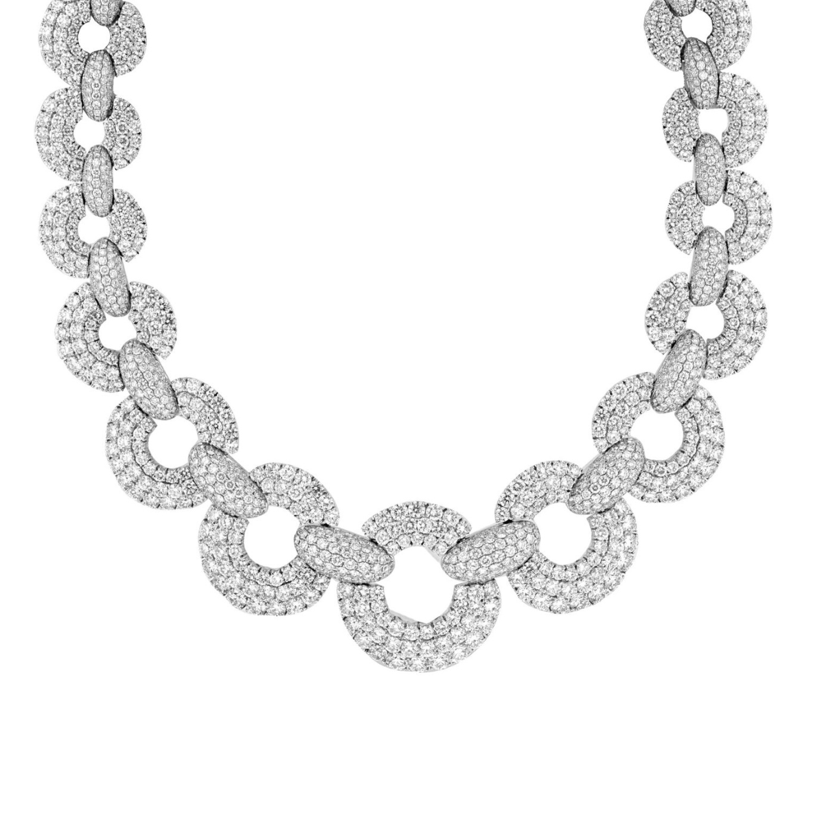 107ct Circle Link Diamond Necklace