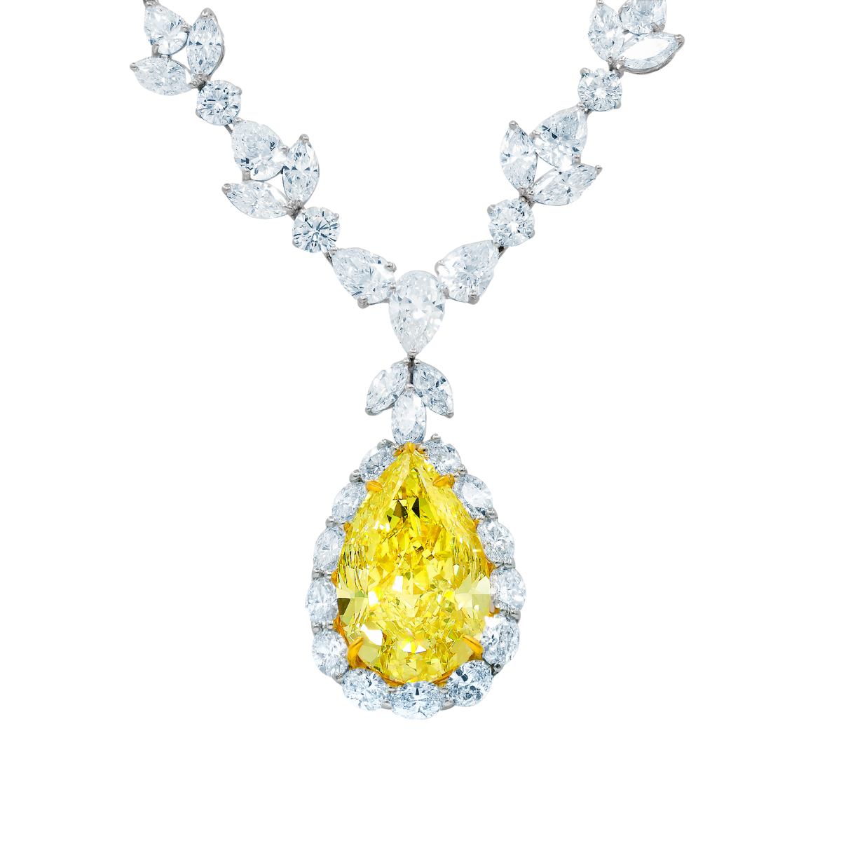Rare Yellow Diamond Necklace