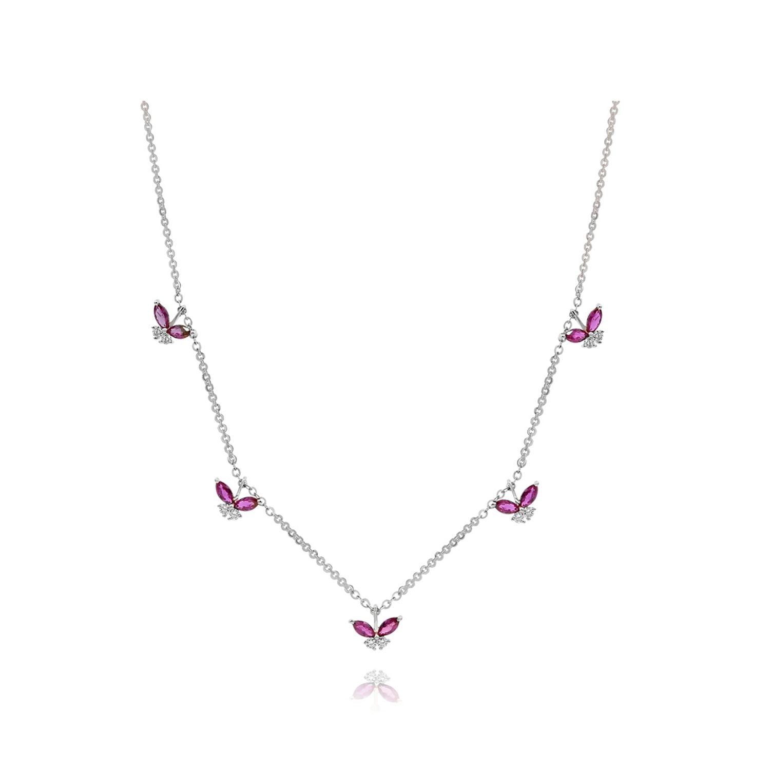 Ruby Butterfly Necklace