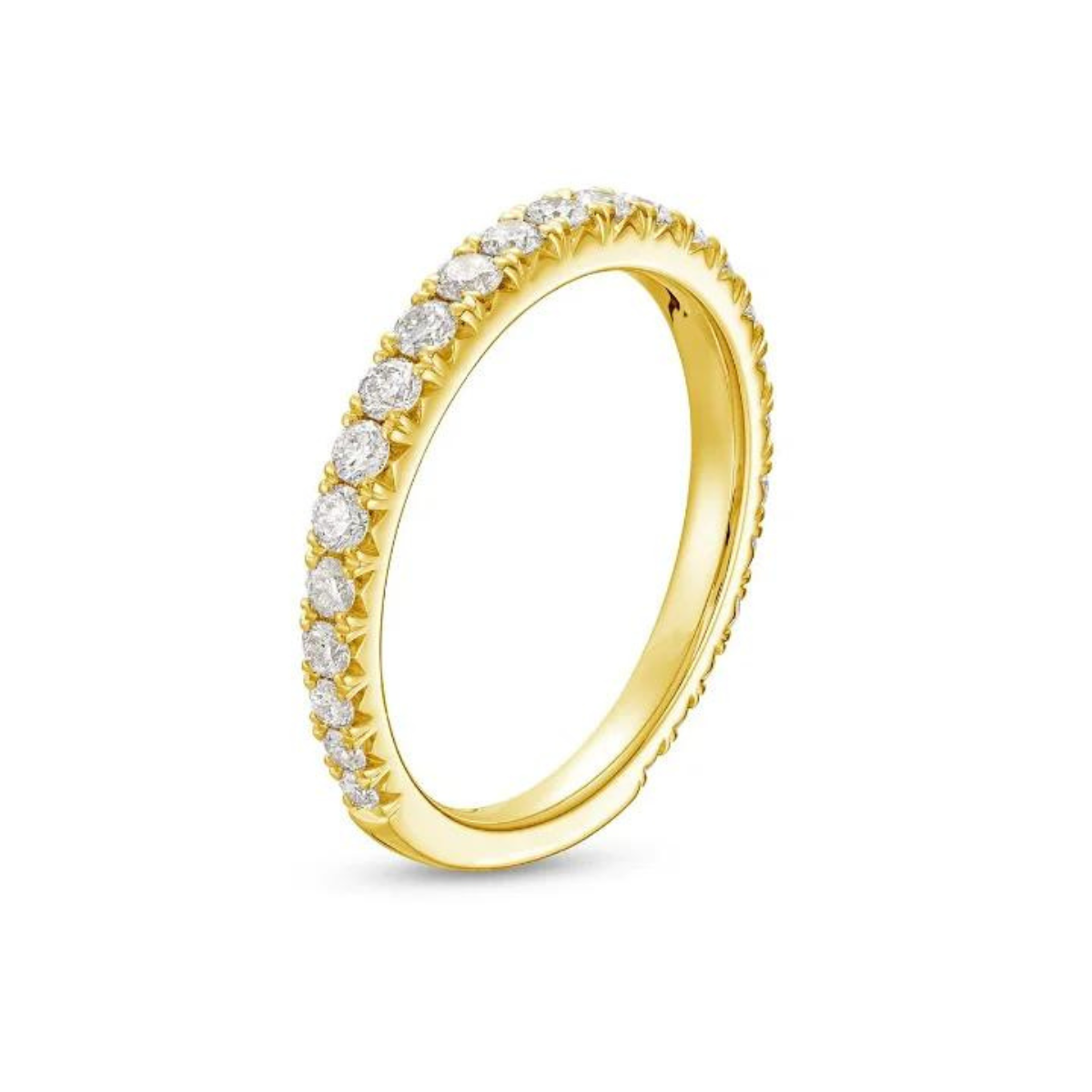 French Pave ¾ Around Eternity Band