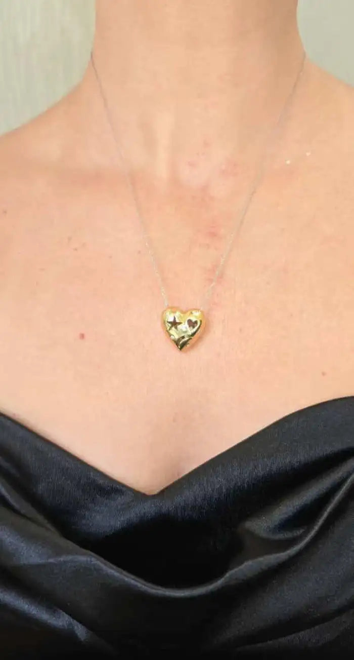 Yellow Gold Heart Shaped Pendant