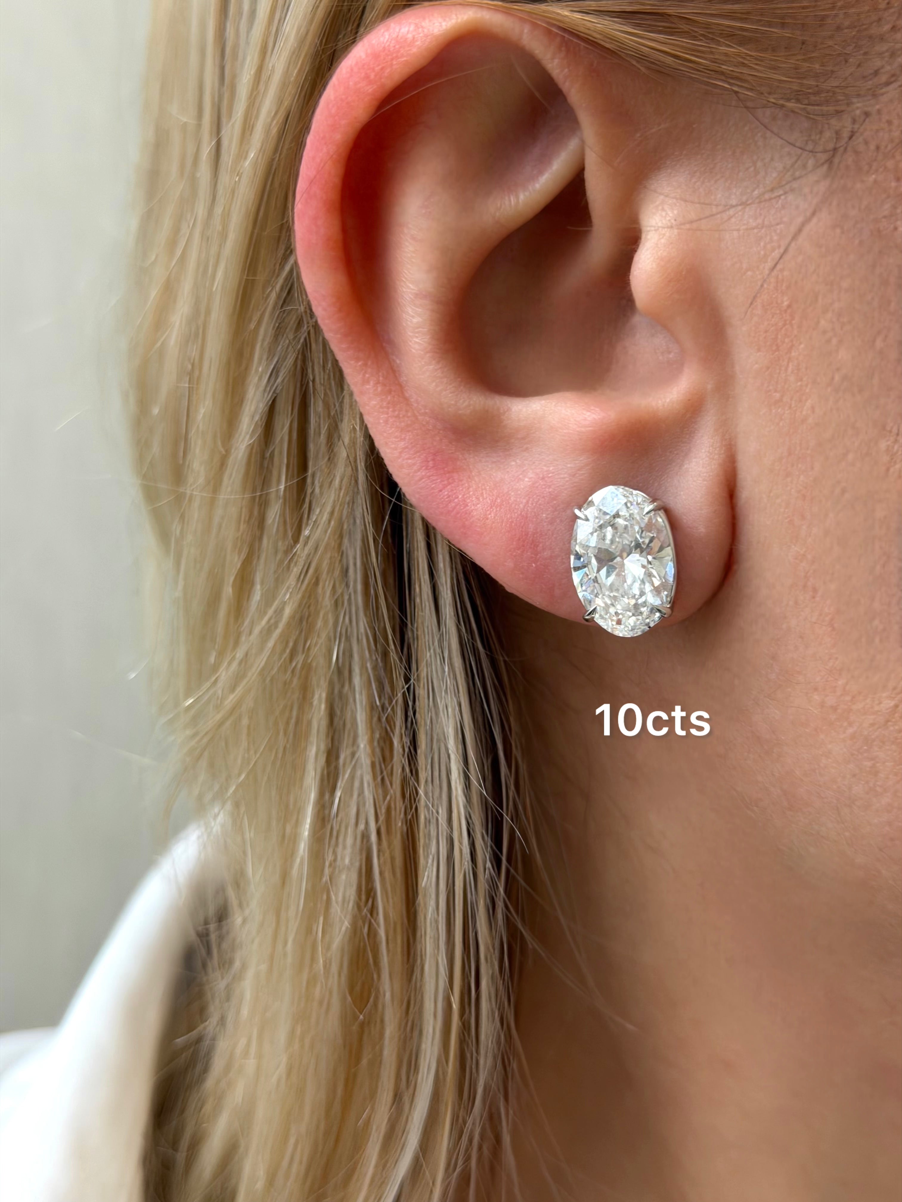 Lab Grown Oval Diamond Studs