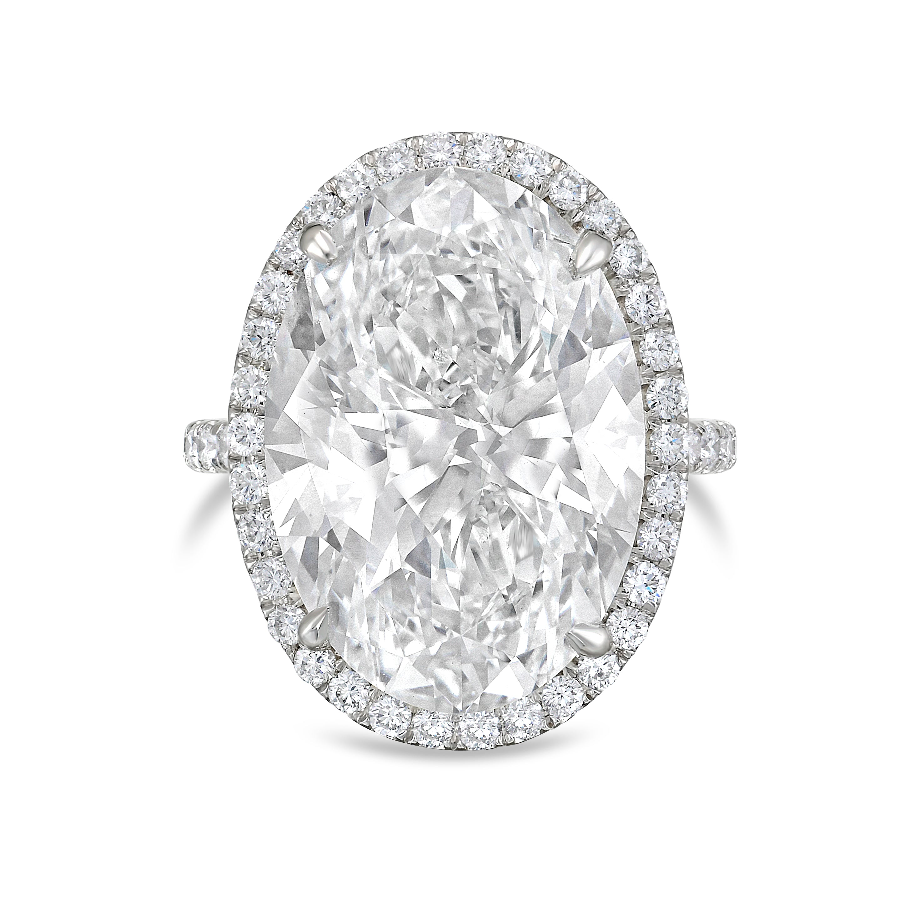 Lab Grown Oval Diamond Halo Ring