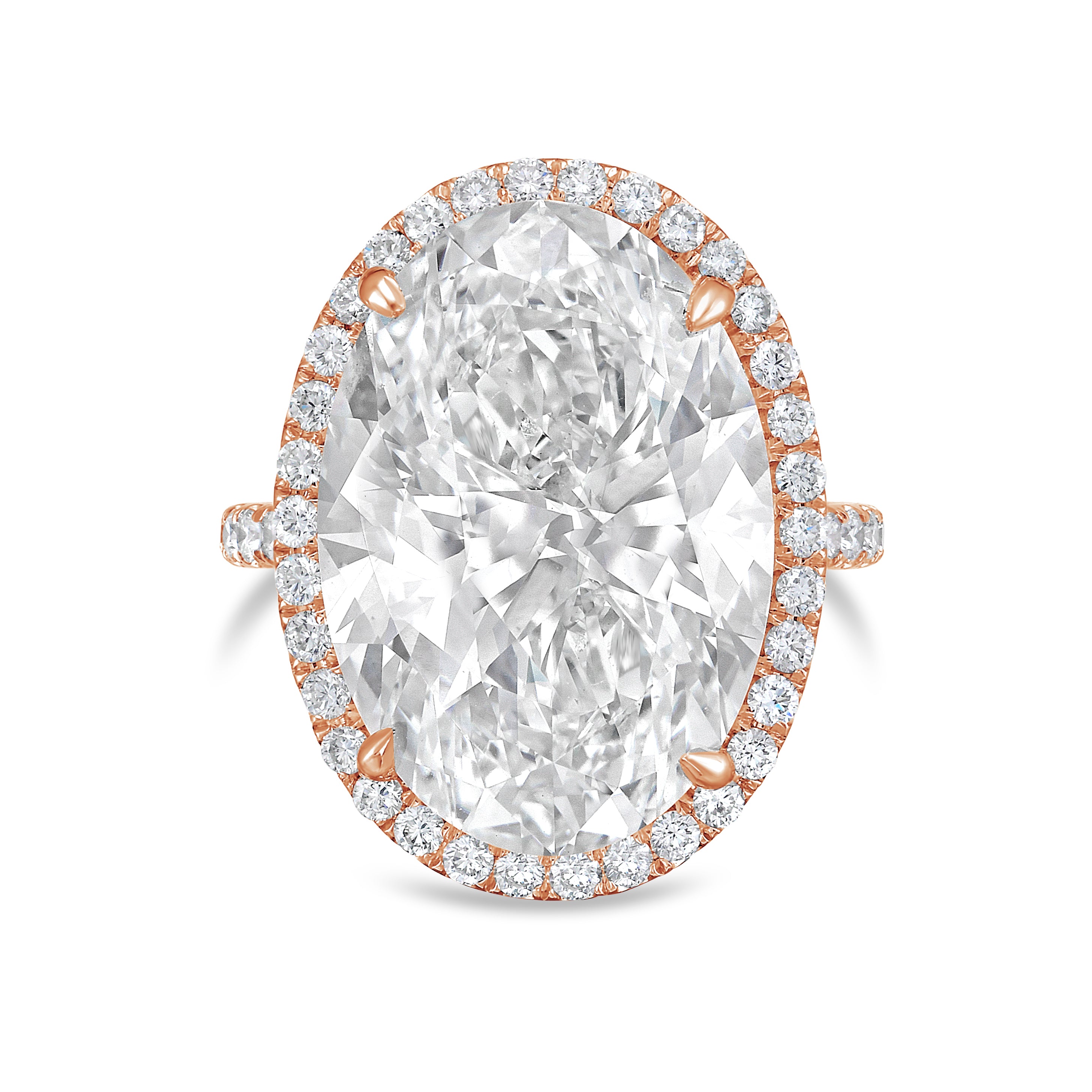 Lab Grown Oval Diamond Halo Ring