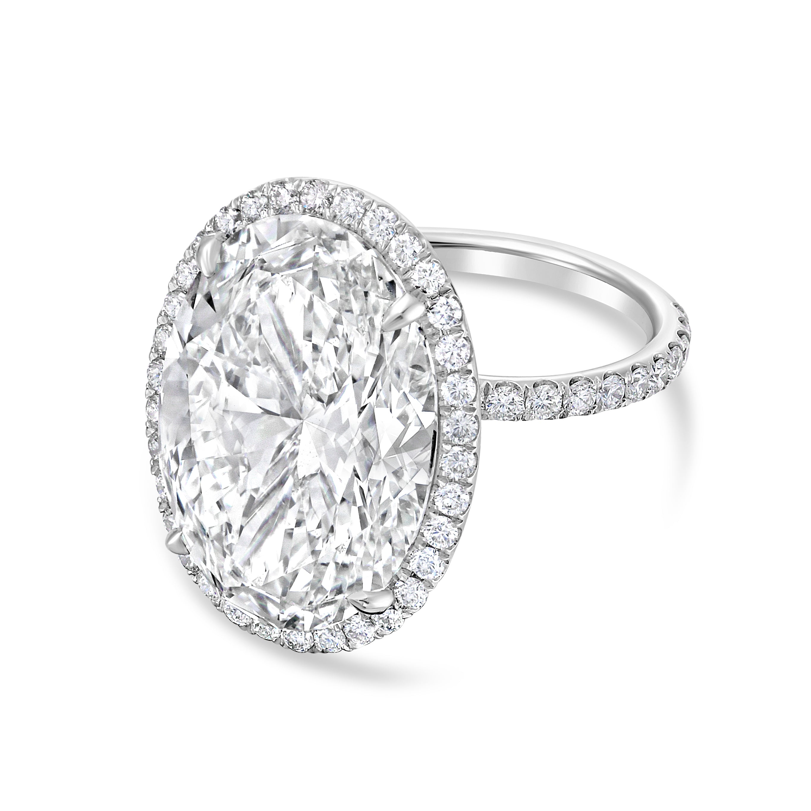 Lab Grown Oval Diamond Halo Ring