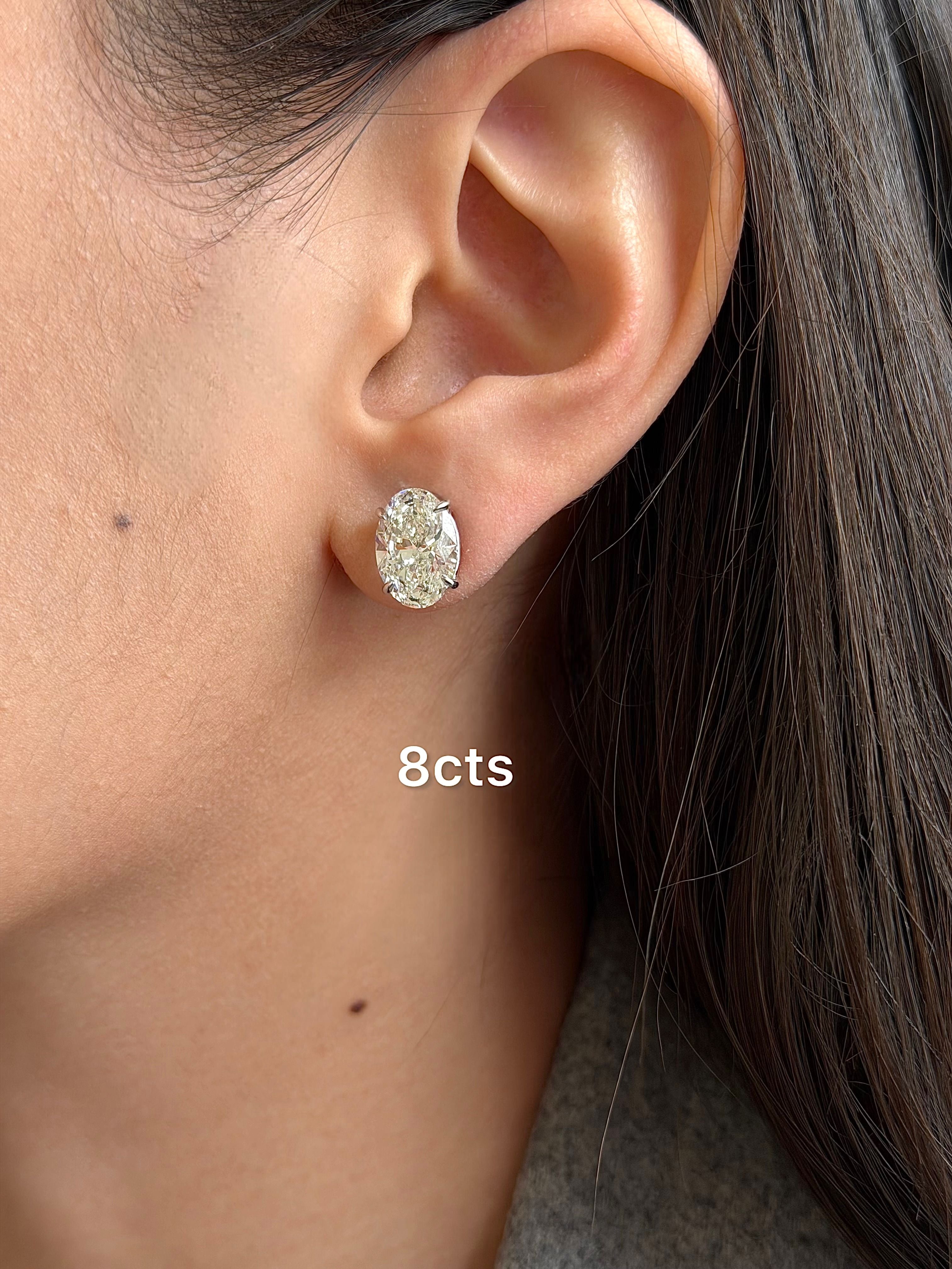 Lab Grown Oval Diamond Studs