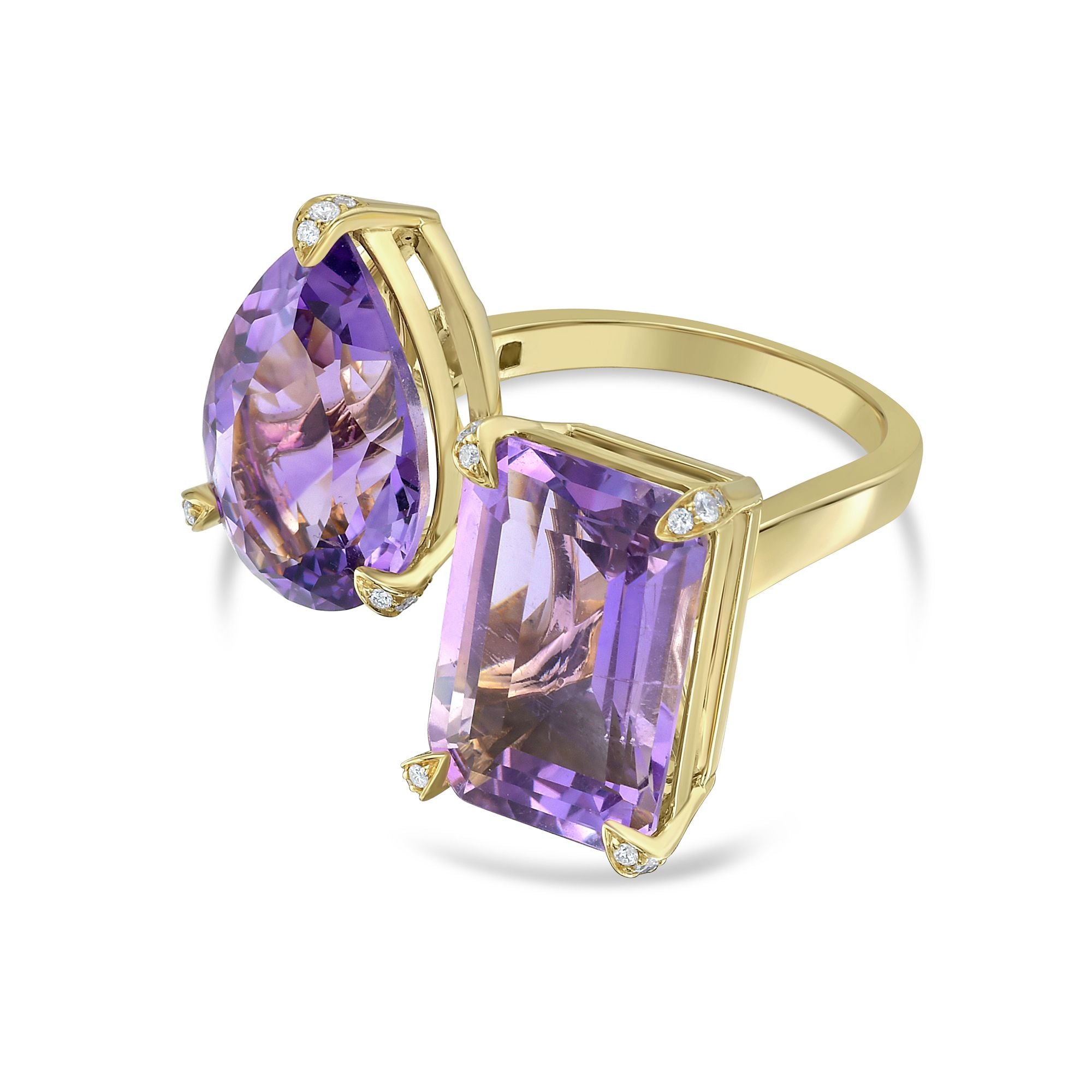 Amethyst Two-Stone Ring