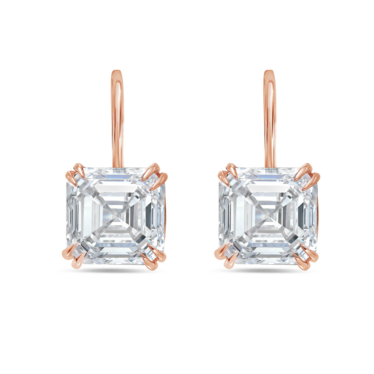 LAB GROWN ASSCHER DIAMOND DROPS