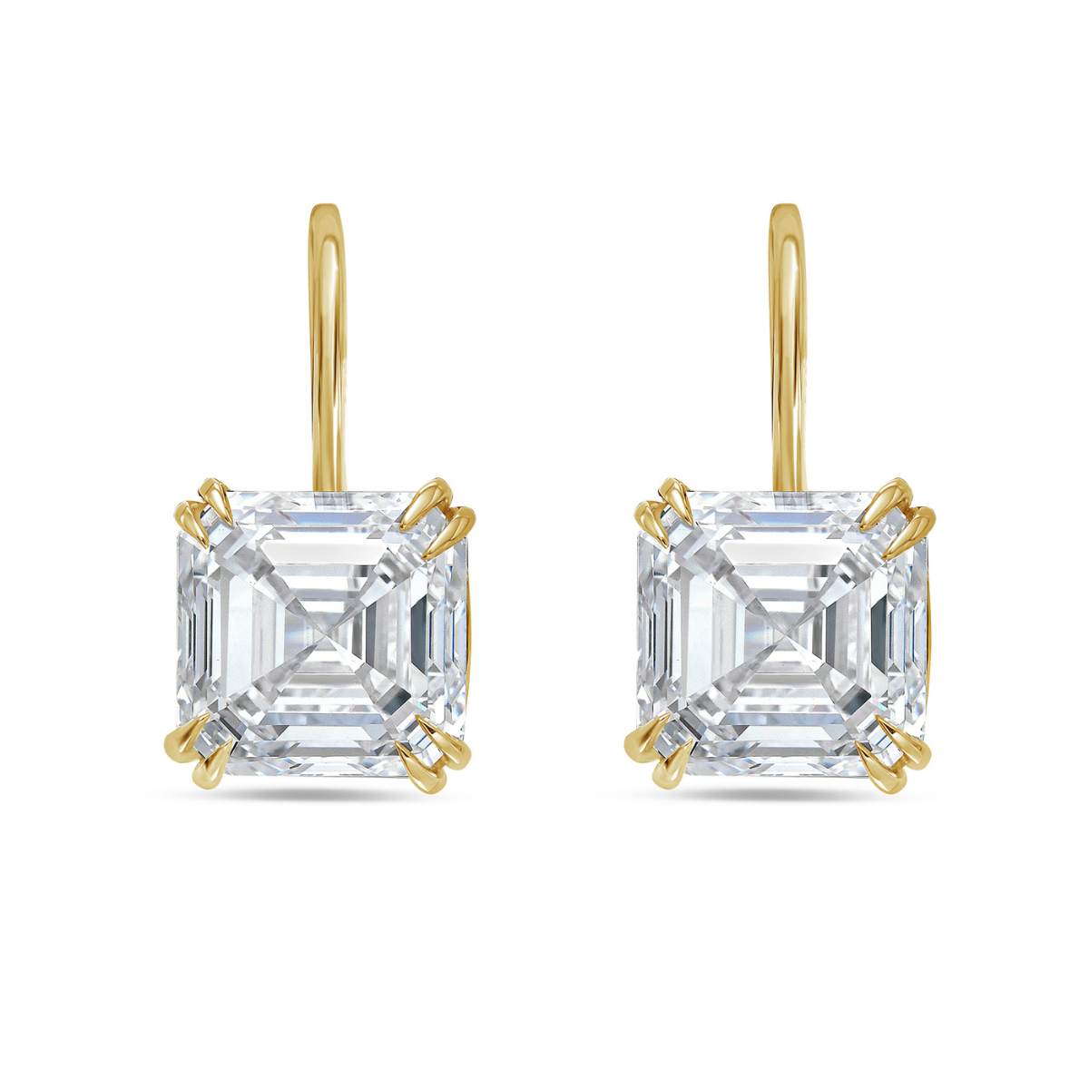 LAB GROWN ASSCHER DIAMOND DROPS